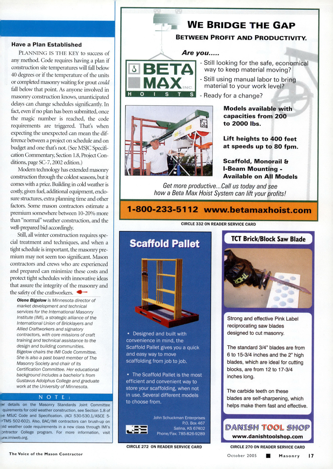 Masonry Magazine October 2005 Page. 19