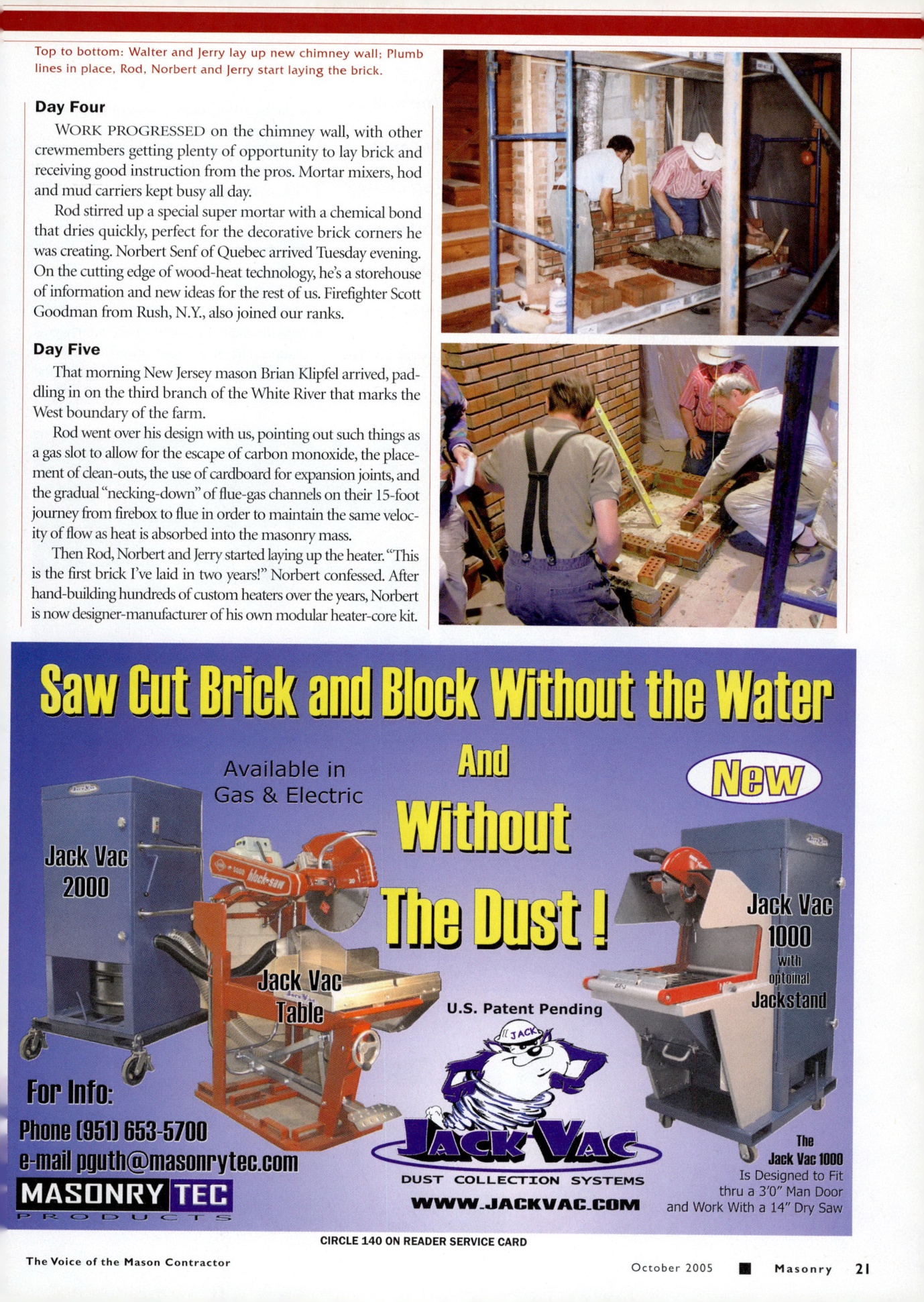 Masonry Magazine October 2005 Page. 23