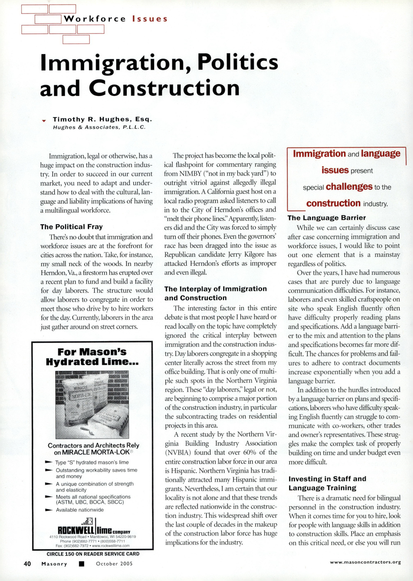 Masonry Magazine October 2005 Page. 42