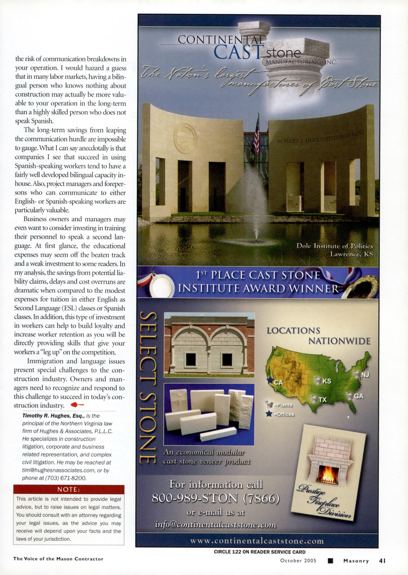 Masonry Magazine October 2005 Page. 43