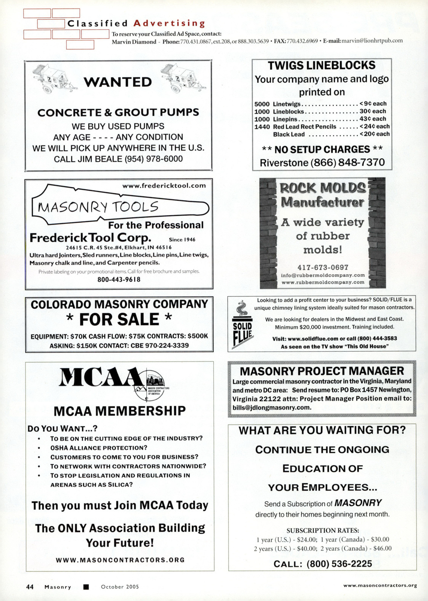Masonry Magazine October 2005 Page. 46