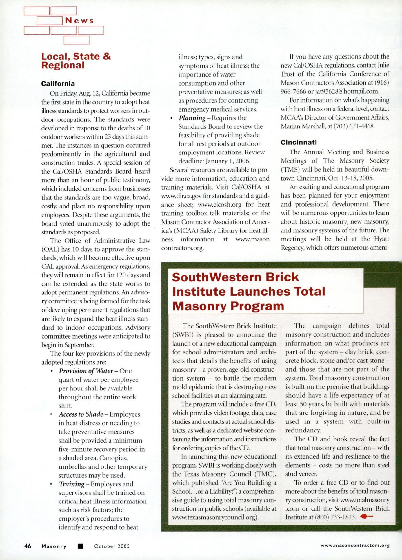 Masonry Magazine October 2005 Page. 48