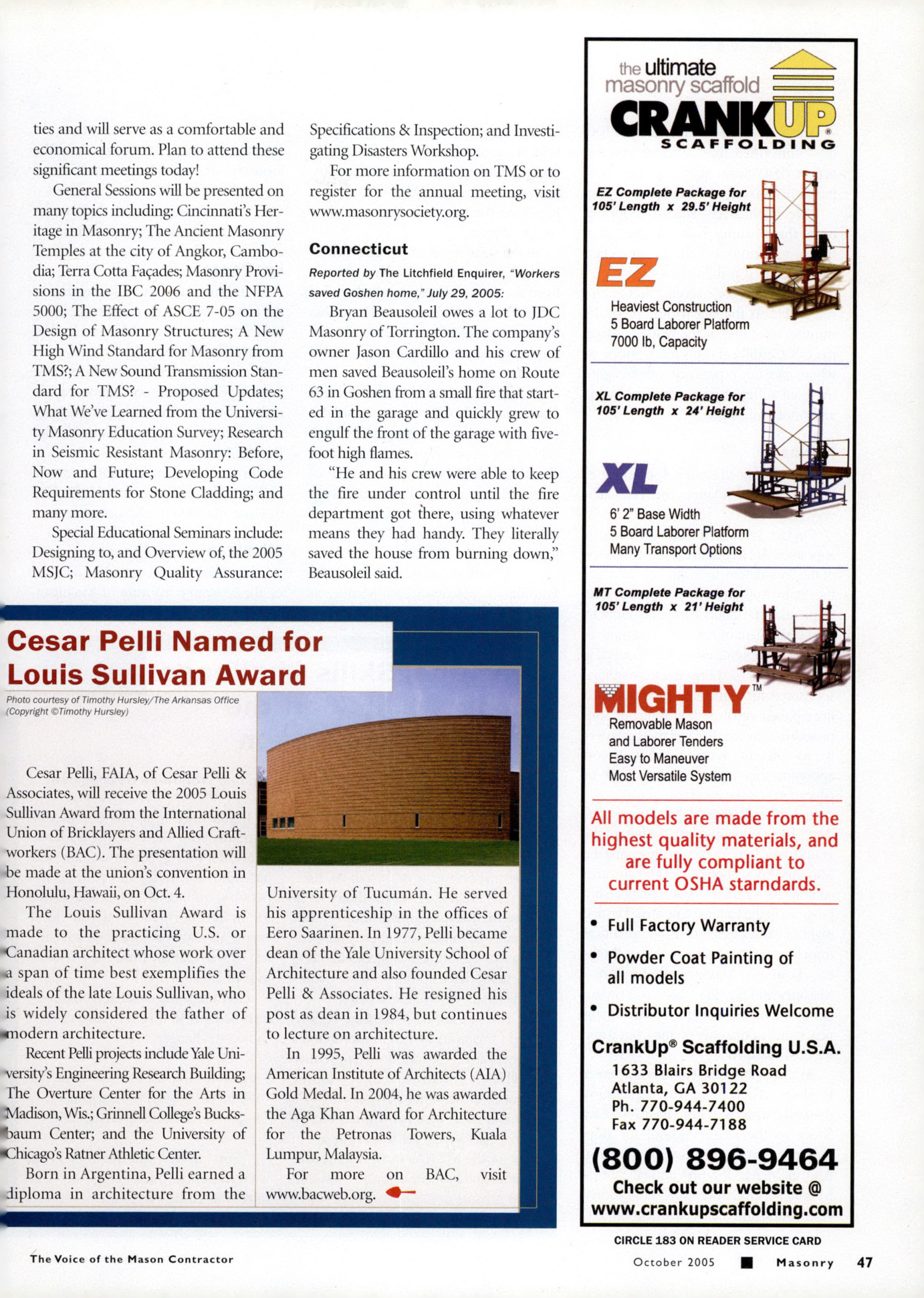 Masonry Magazine October 2005 Page. 49
