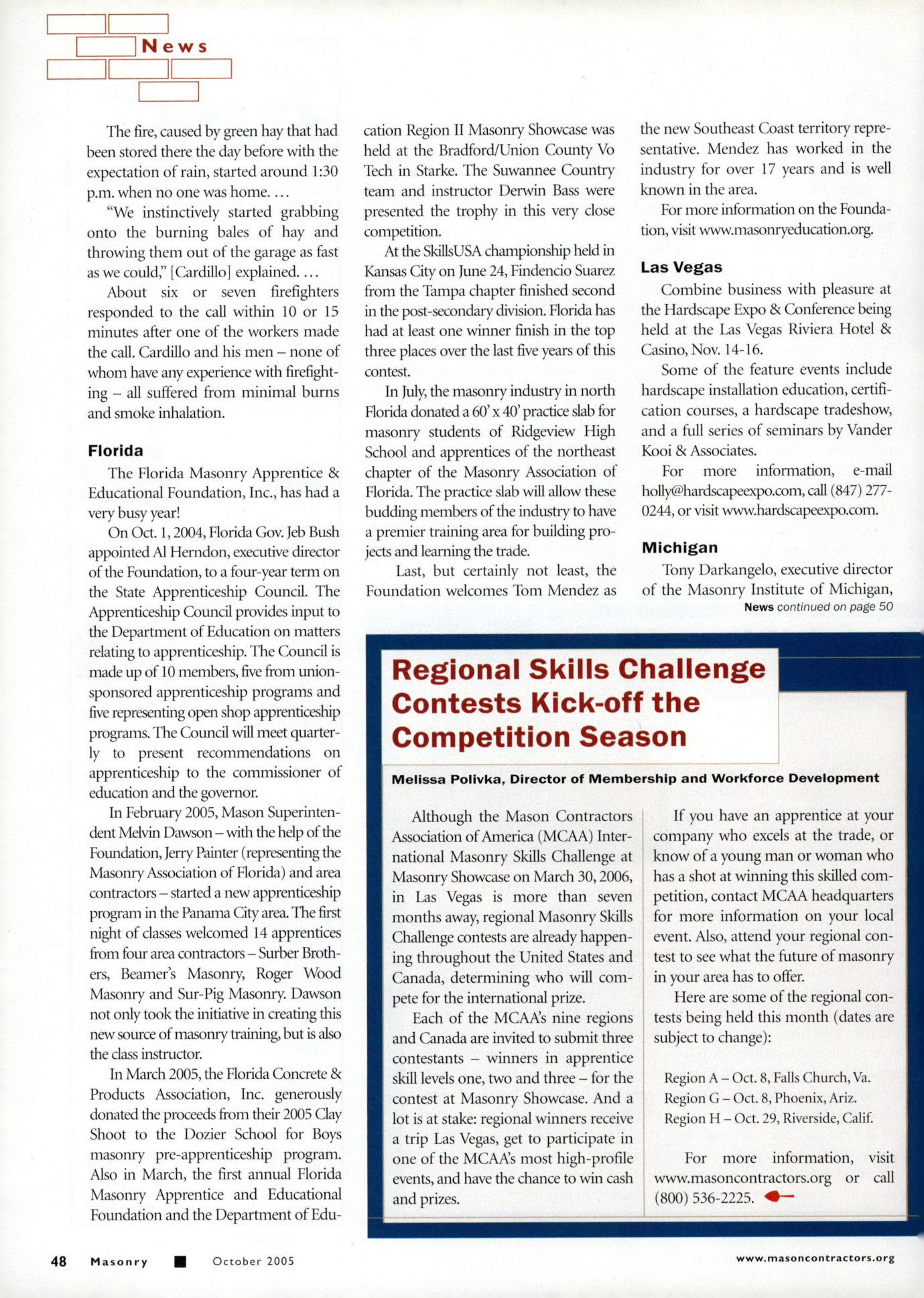 Masonry Magazine October 2005 Page. 50