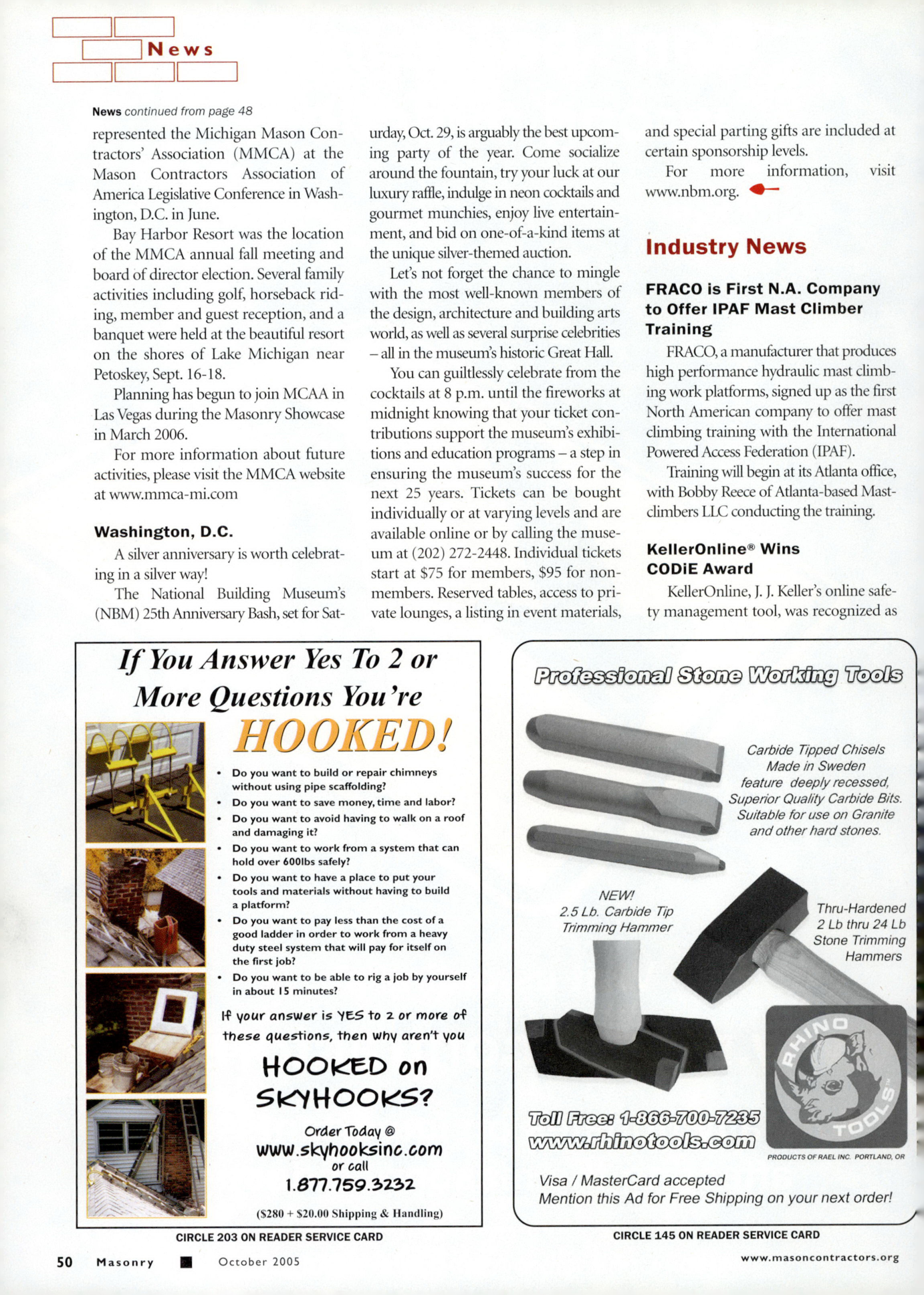 Masonry Magazine October 2005 Page. 52