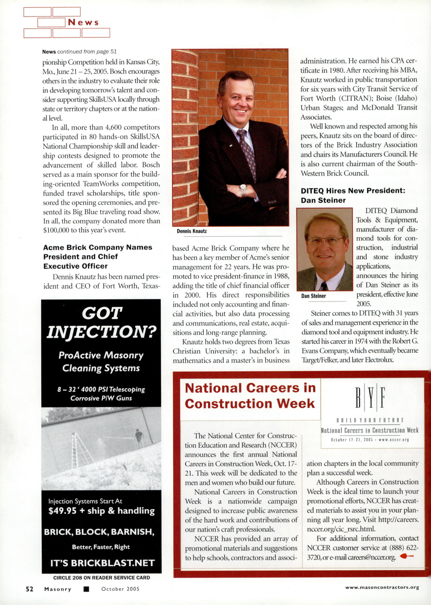 Masonry Magazine October 2005 Page. 54