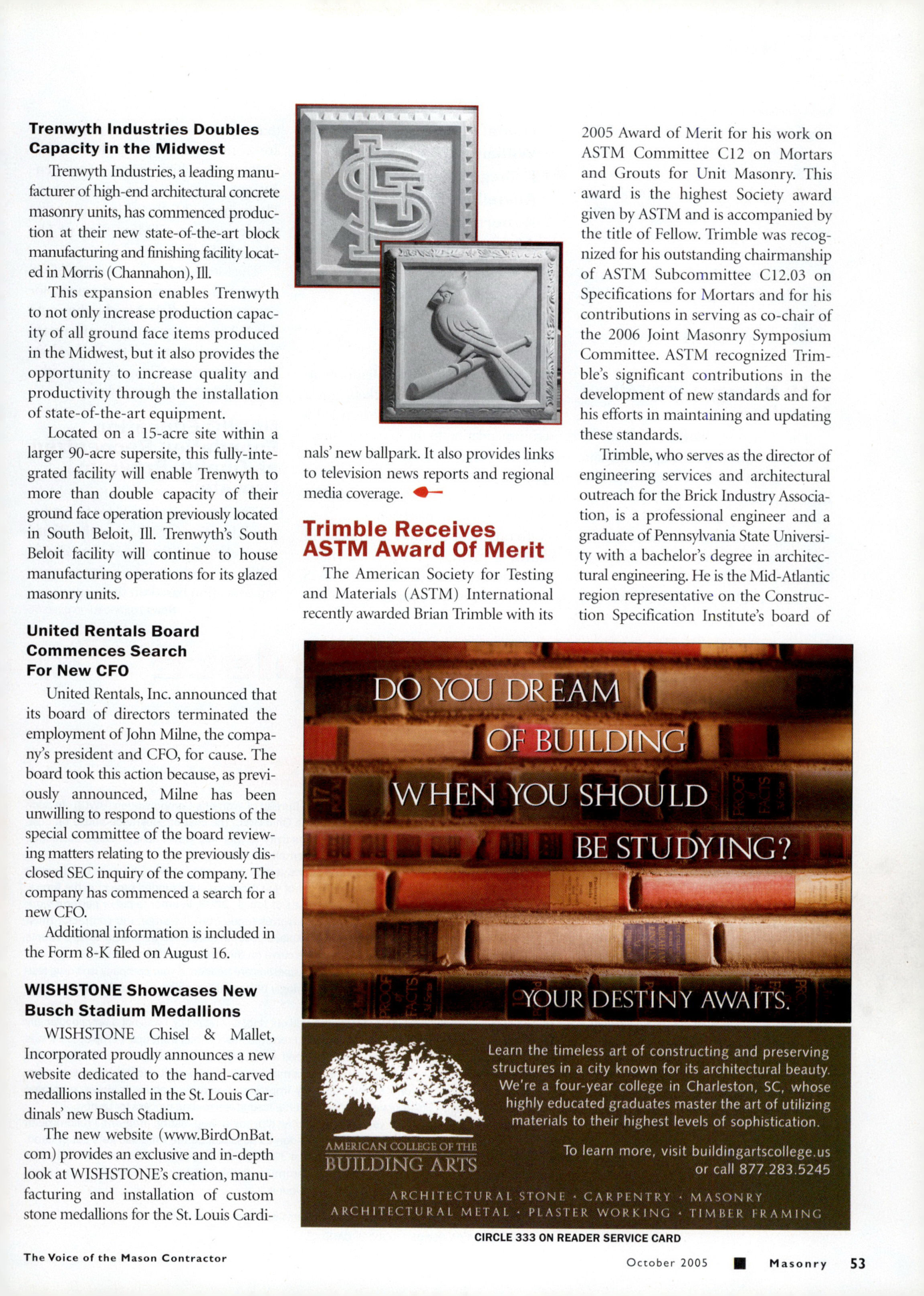 Masonry Magazine October 2005 Page. 55