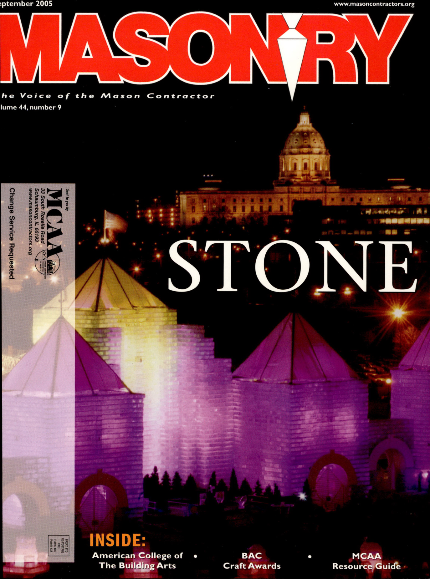 Masonry Magazine September 2005 Page. 1