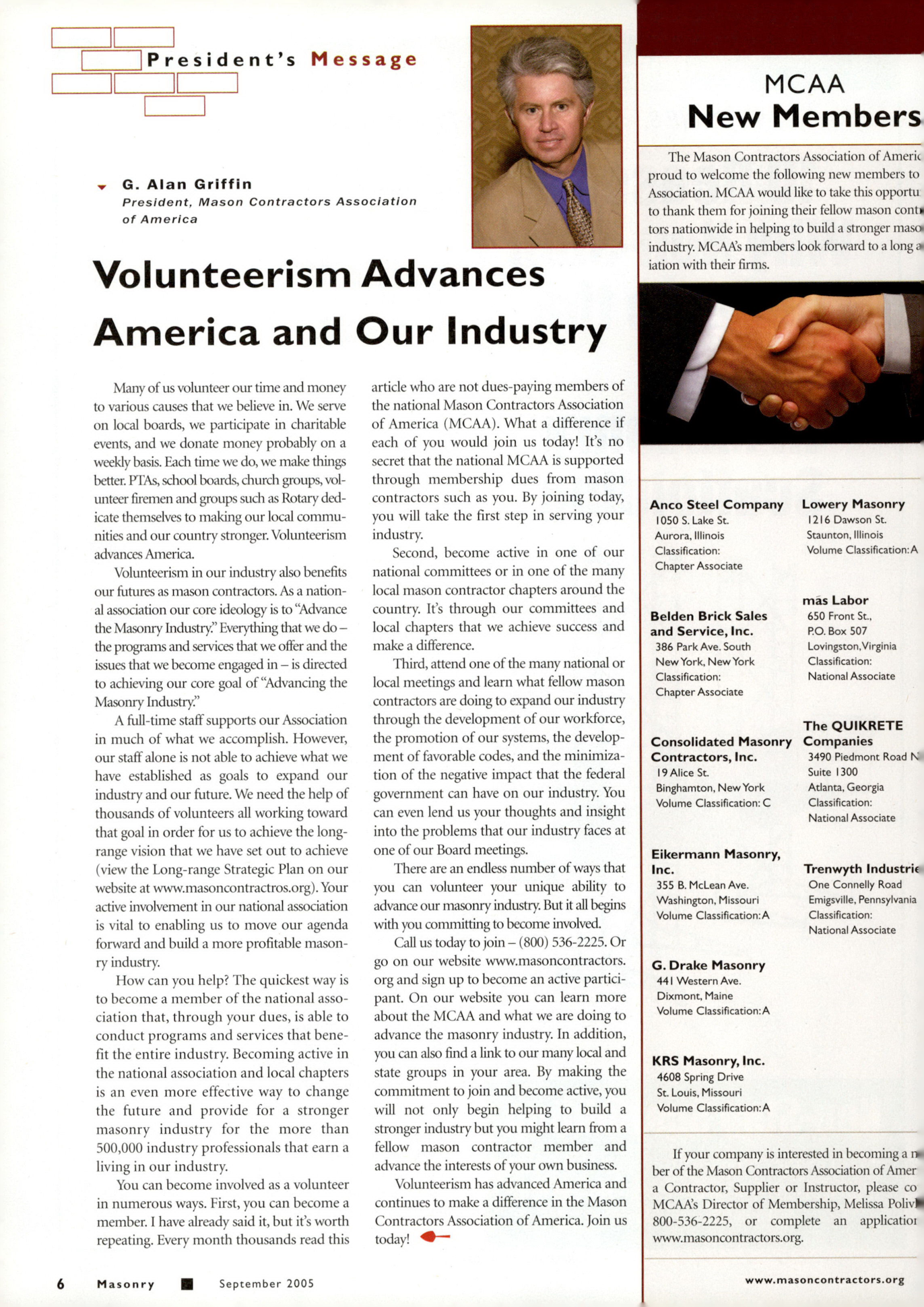 Masonry Magazine September 2005 Page. 8