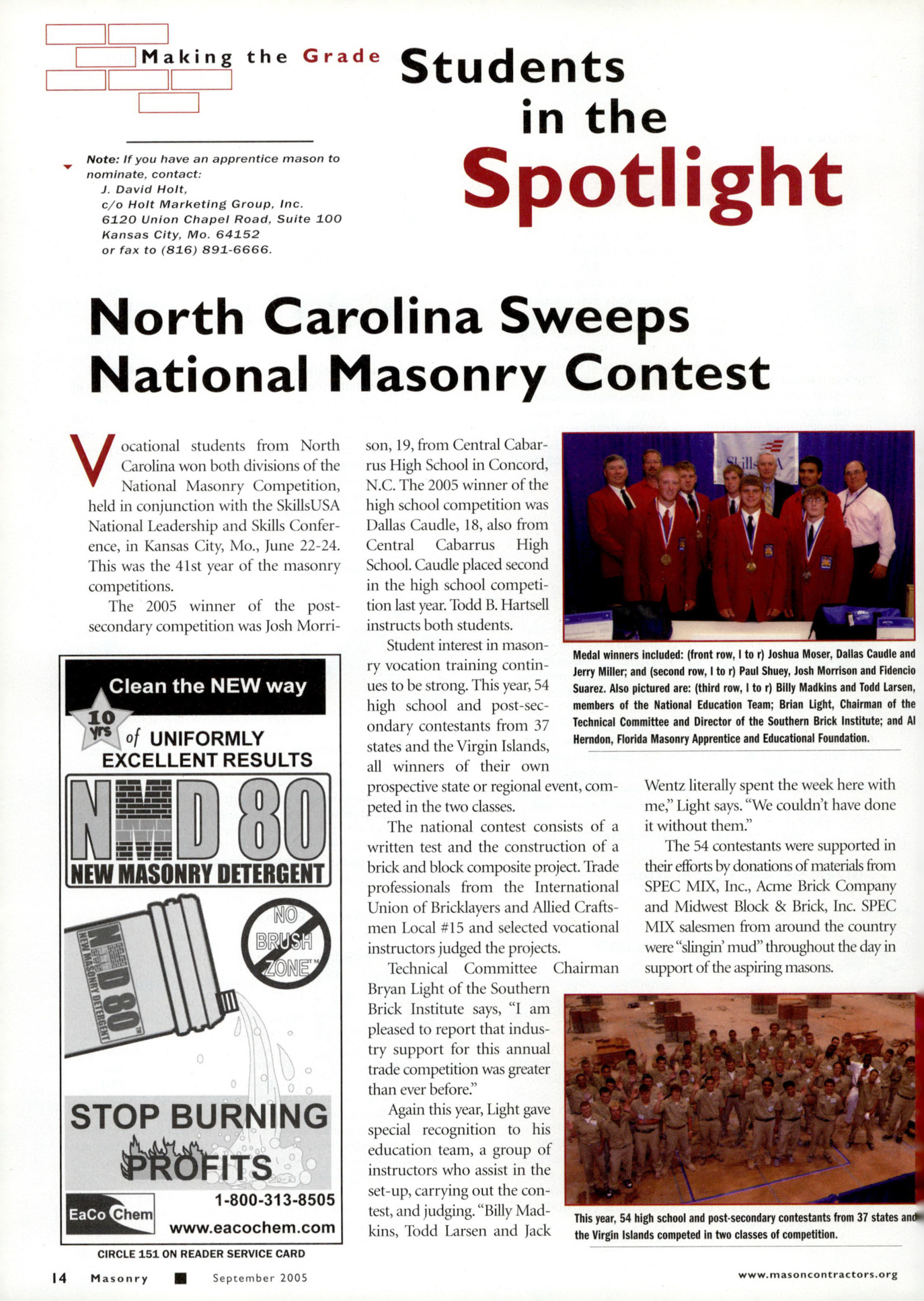 Masonry Magazine September 2005 Page. 16