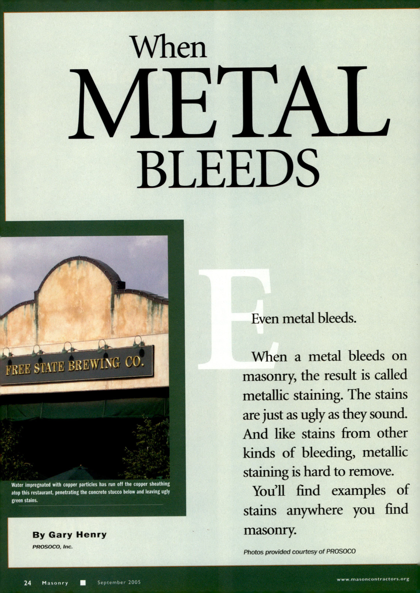 Masonry Magazine September 2005 Page. 26