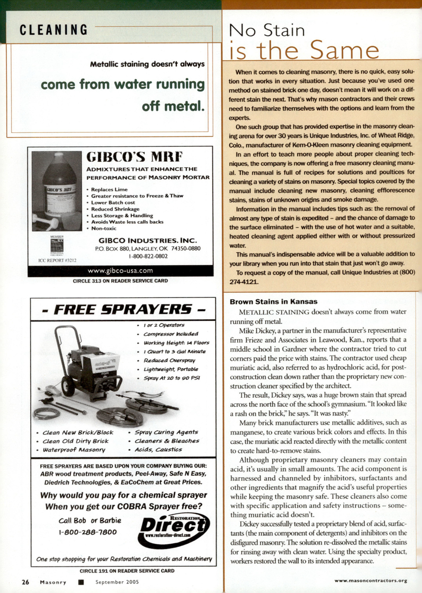 Masonry Magazine September 2005 Page. 28