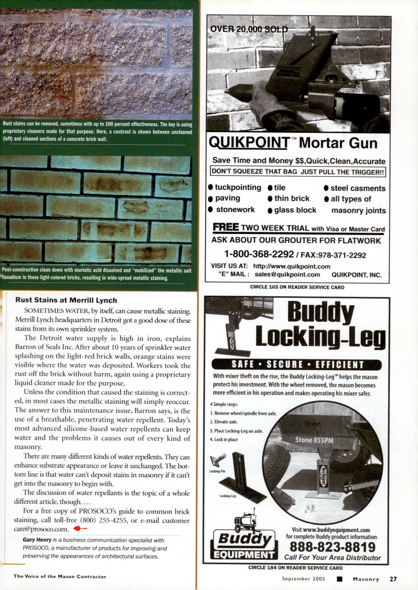 Masonry Magazine September 2005 Page. 29