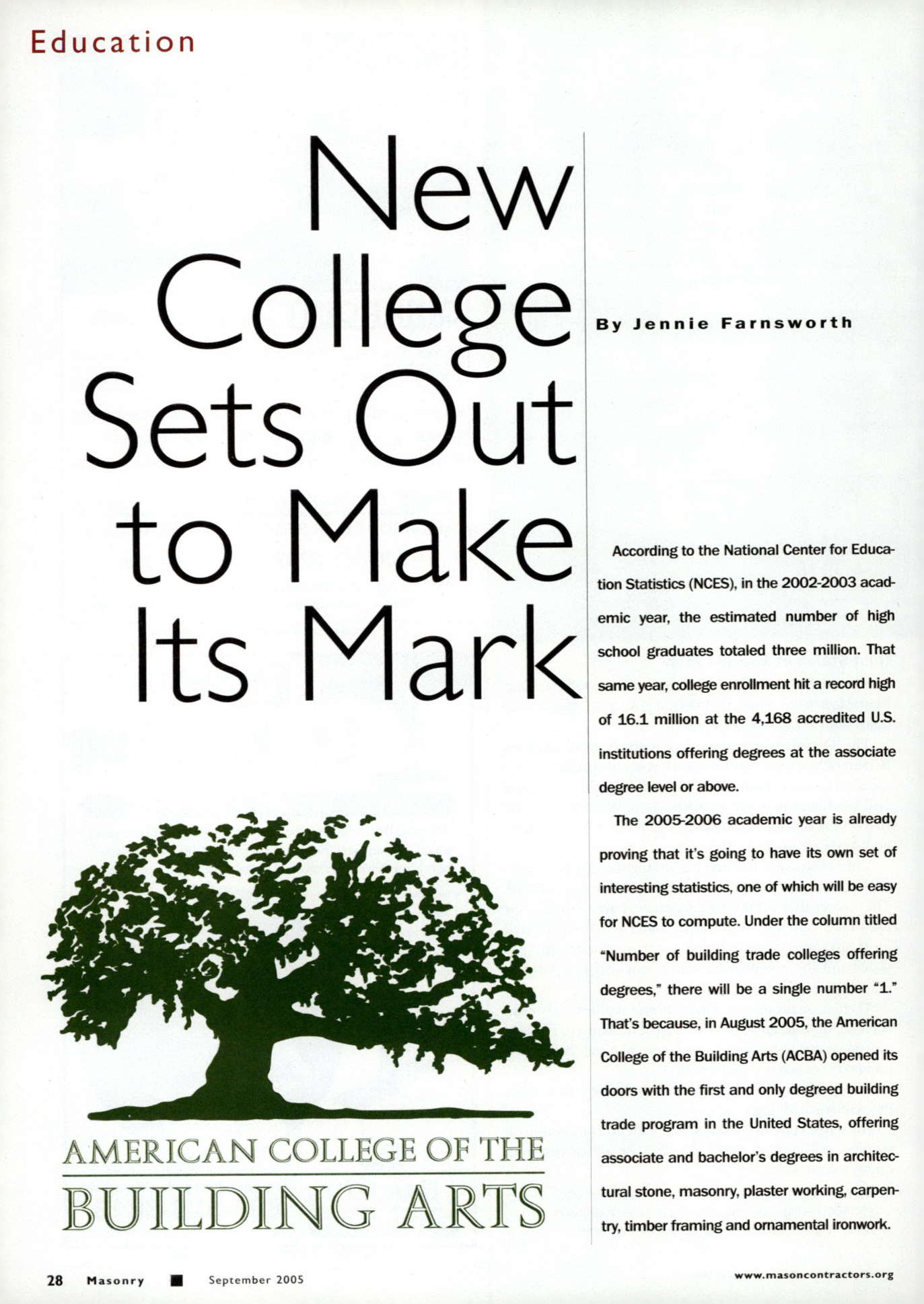 Masonry Magazine September 2005 Page. 30
