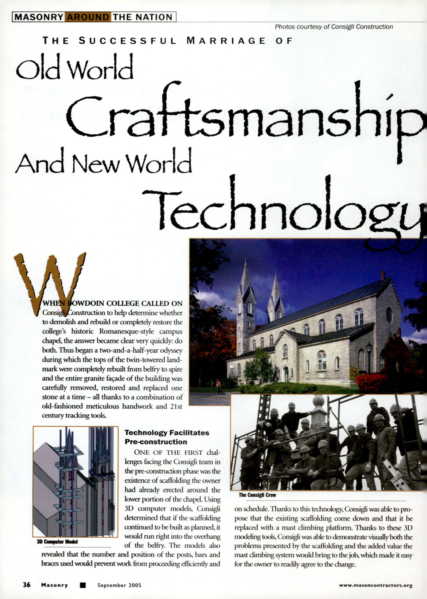 Masonry Magazine September 2005 Page. 38