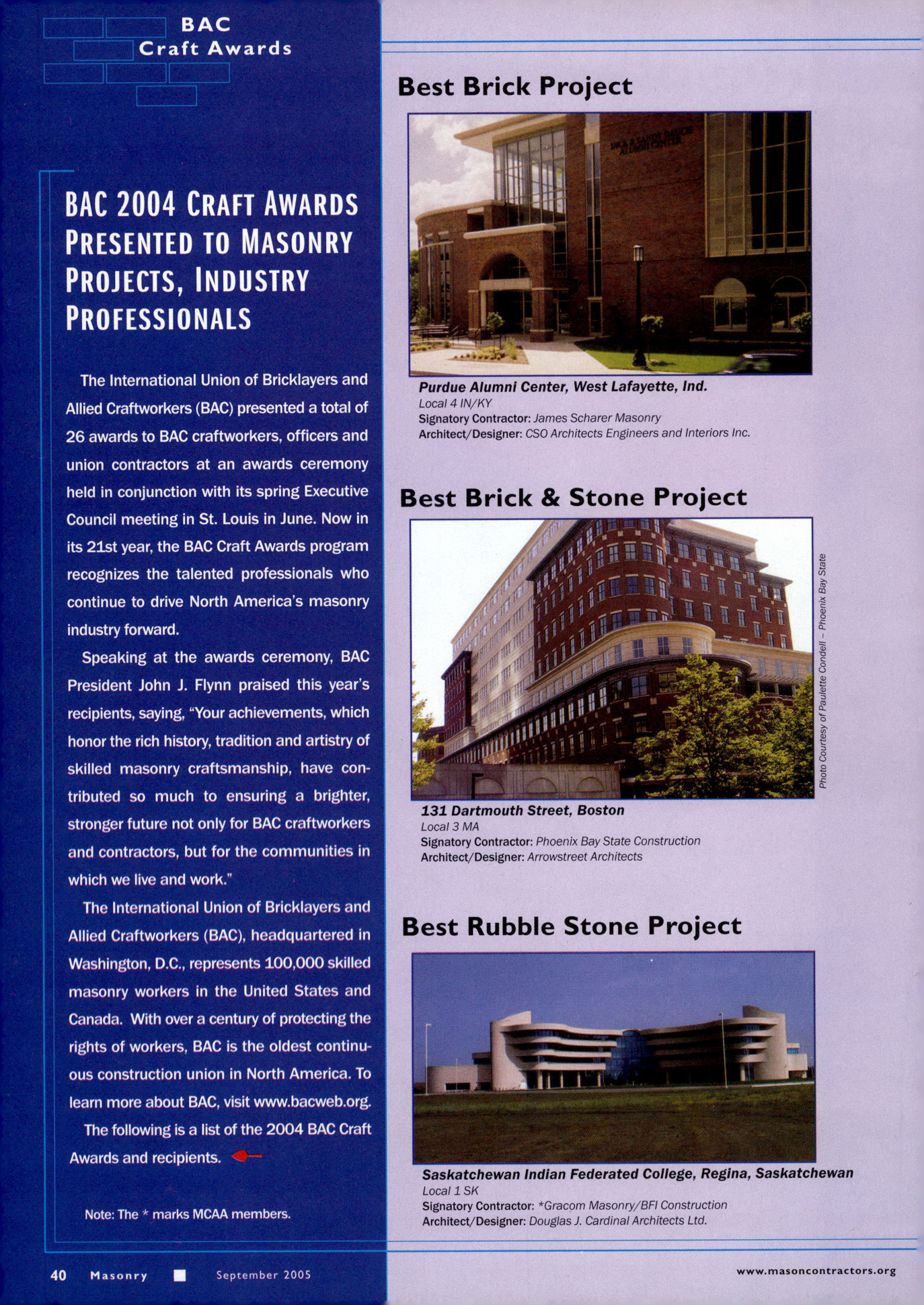 Masonry Magazine September 2005 Page. 42