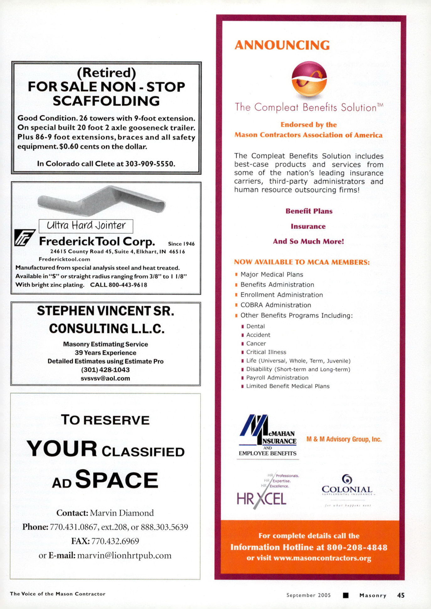 Masonry Magazine September 2005 Page. 47