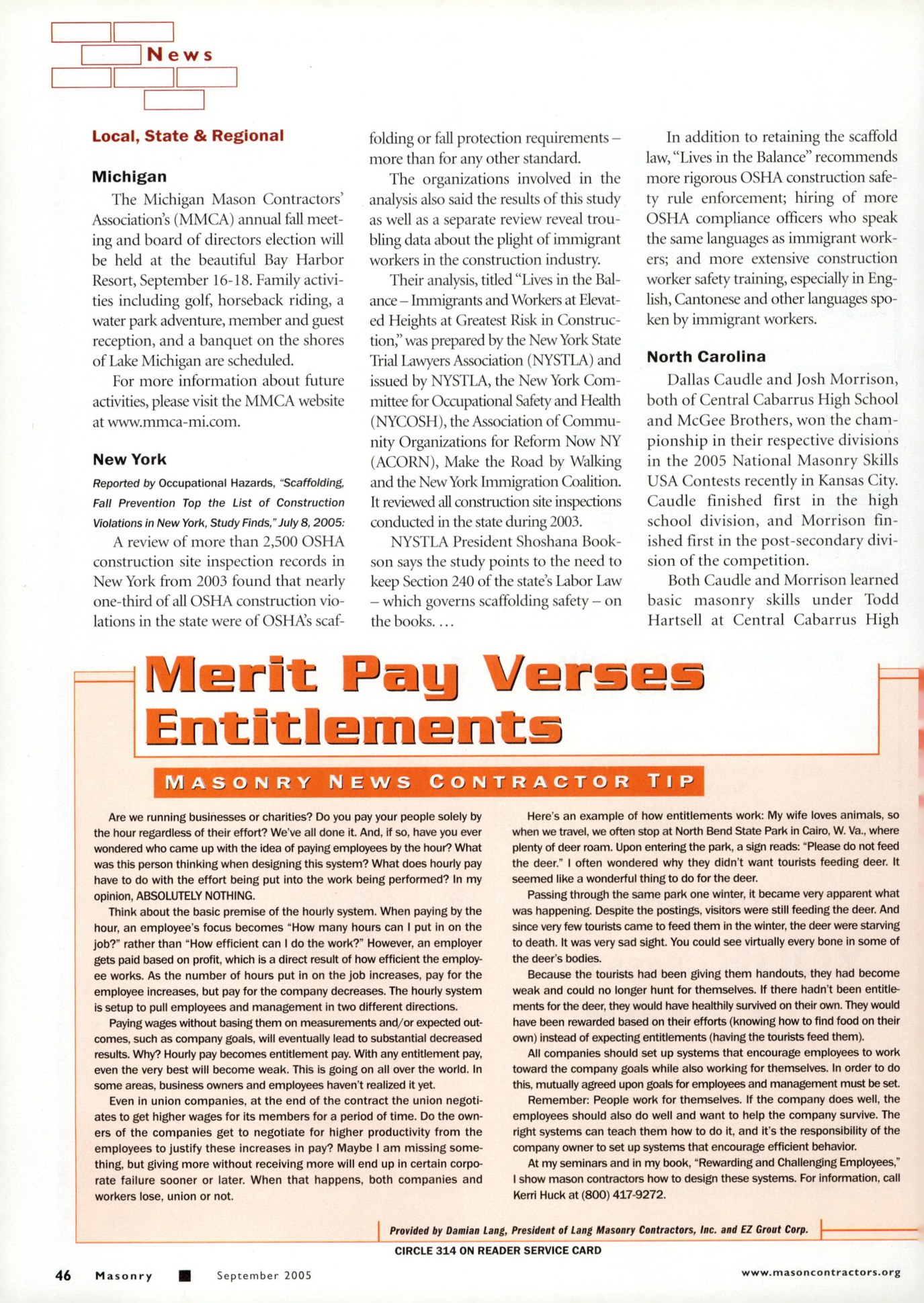 Masonry Magazine September 2005 Page. 48