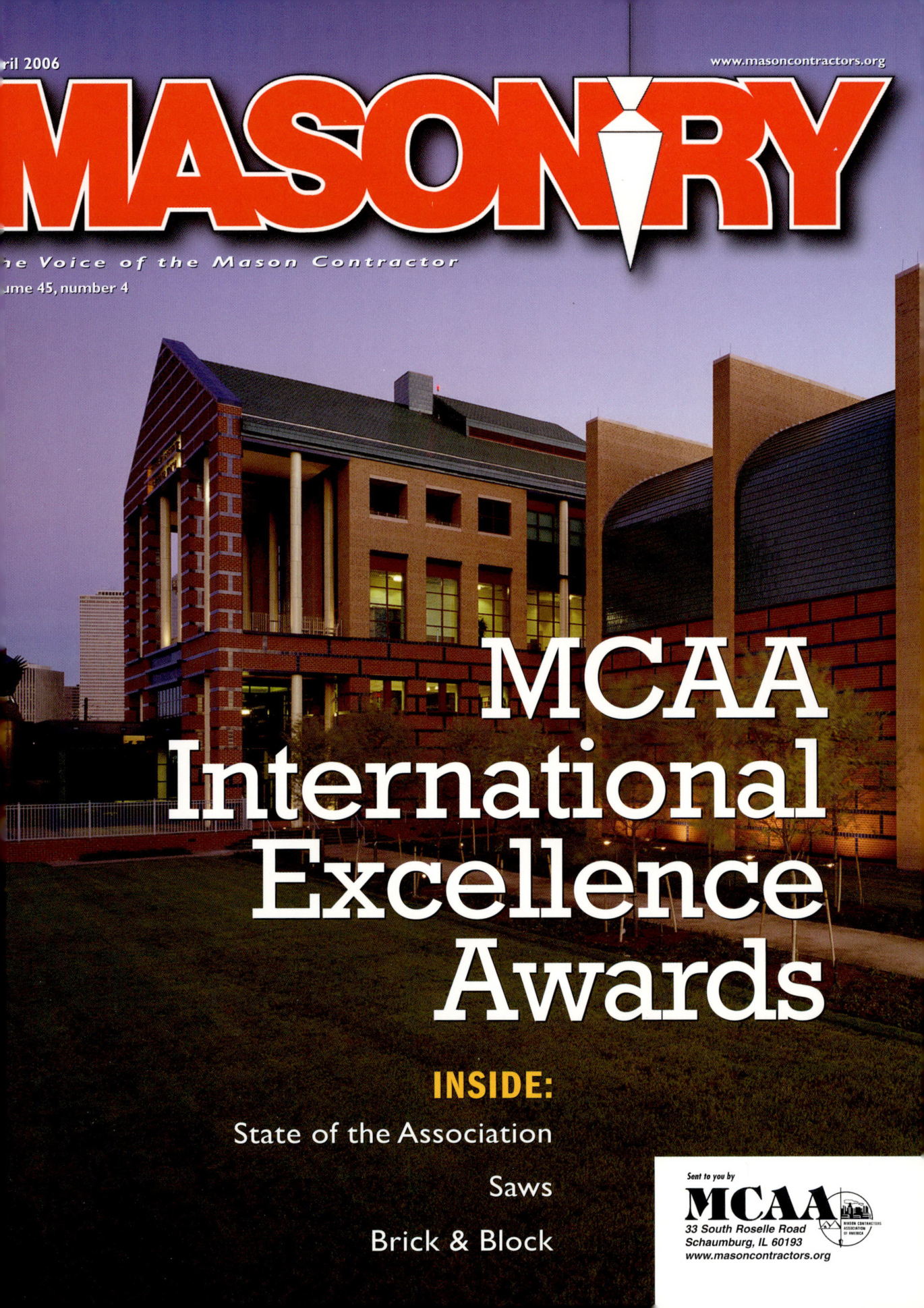 Masonry Magazine April 2006 Page. 1