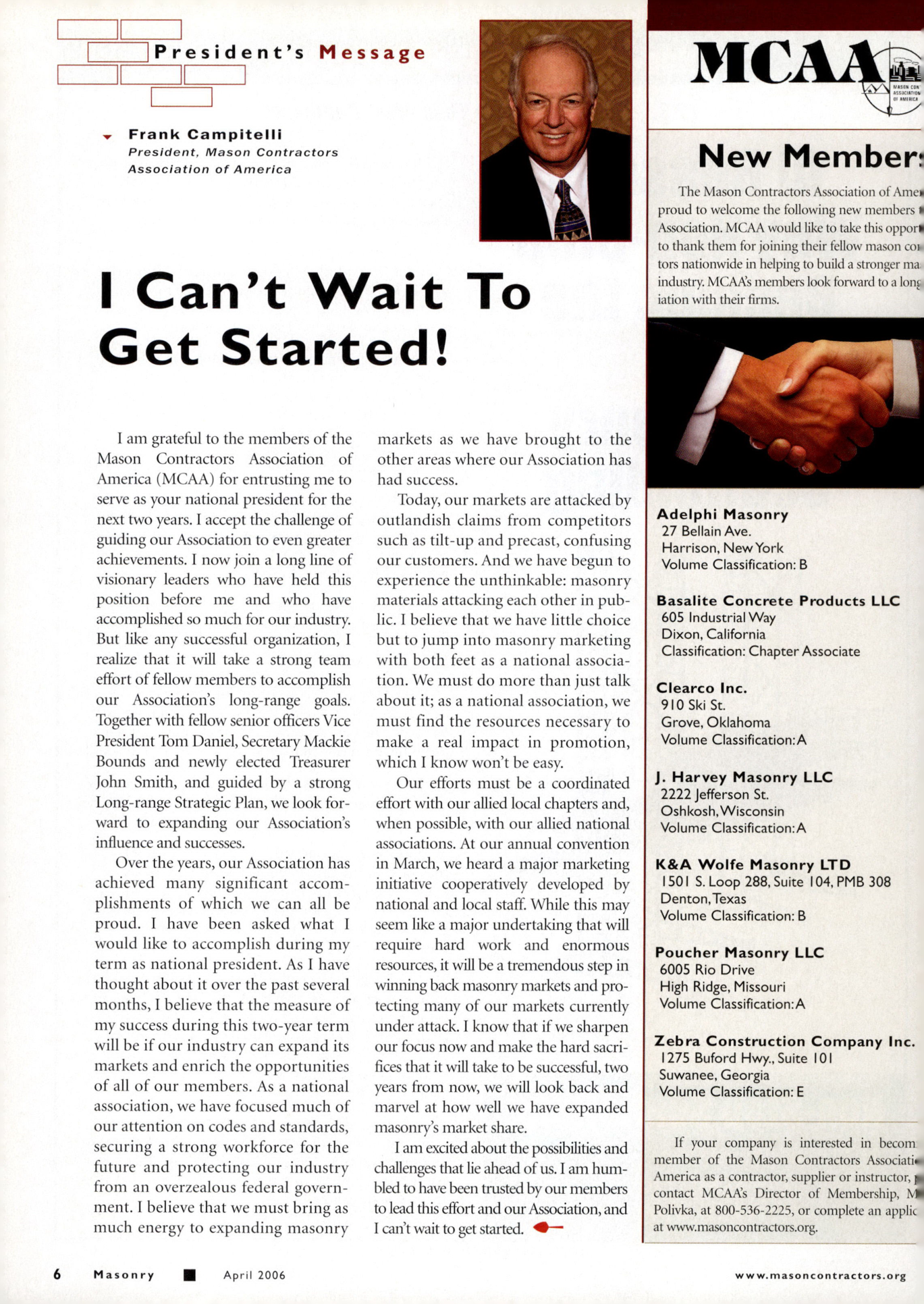 Masonry Magazine April 2006 Page. 8