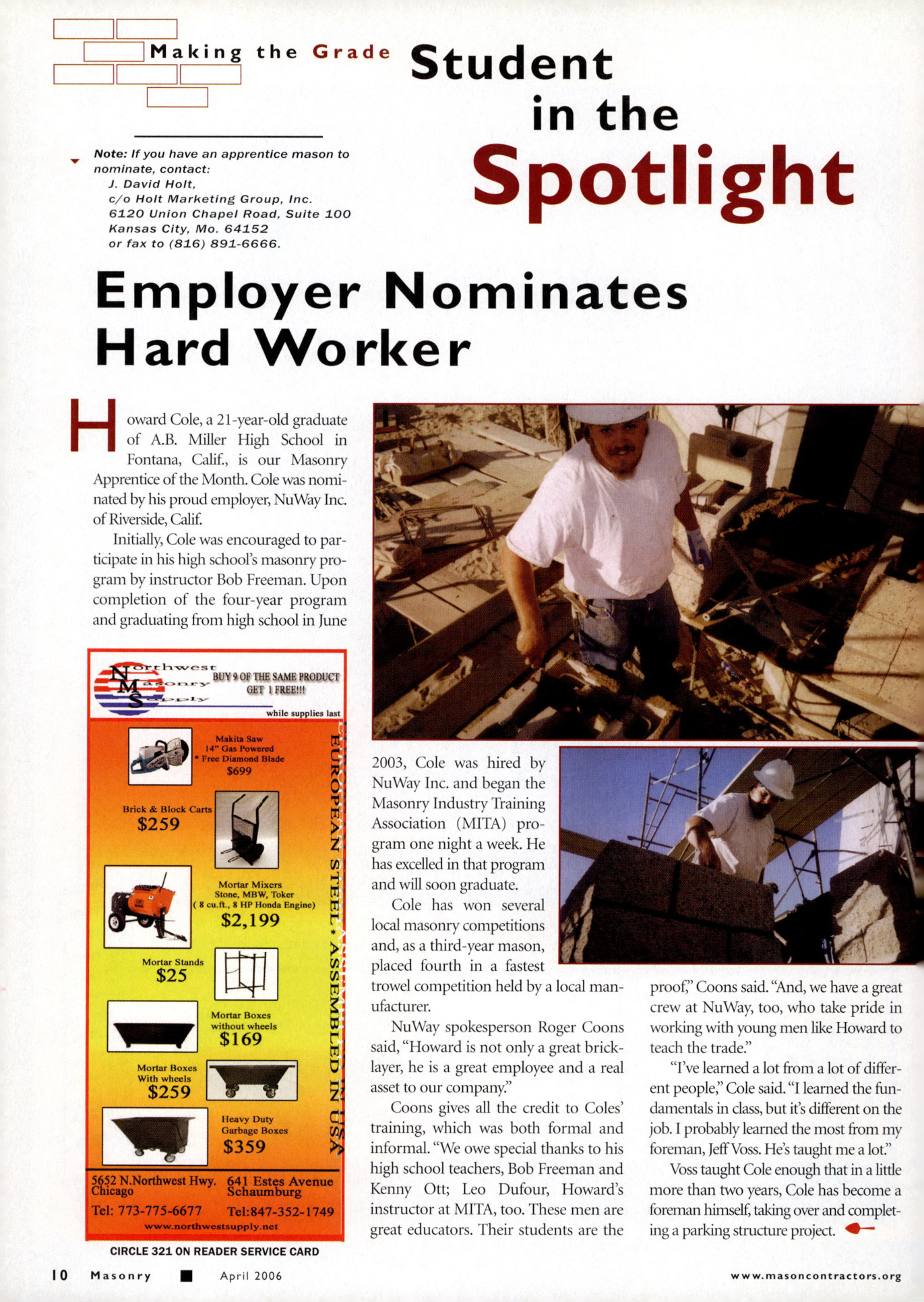 Masonry Magazine April 2006 Page. 12