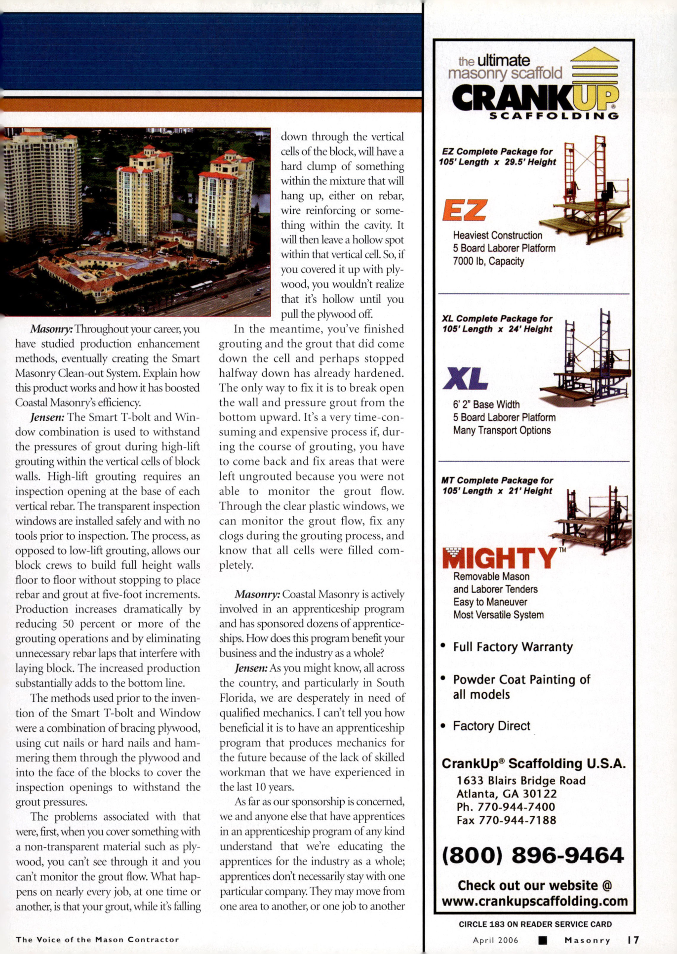 Masonry Magazine April 2006 Page. 19