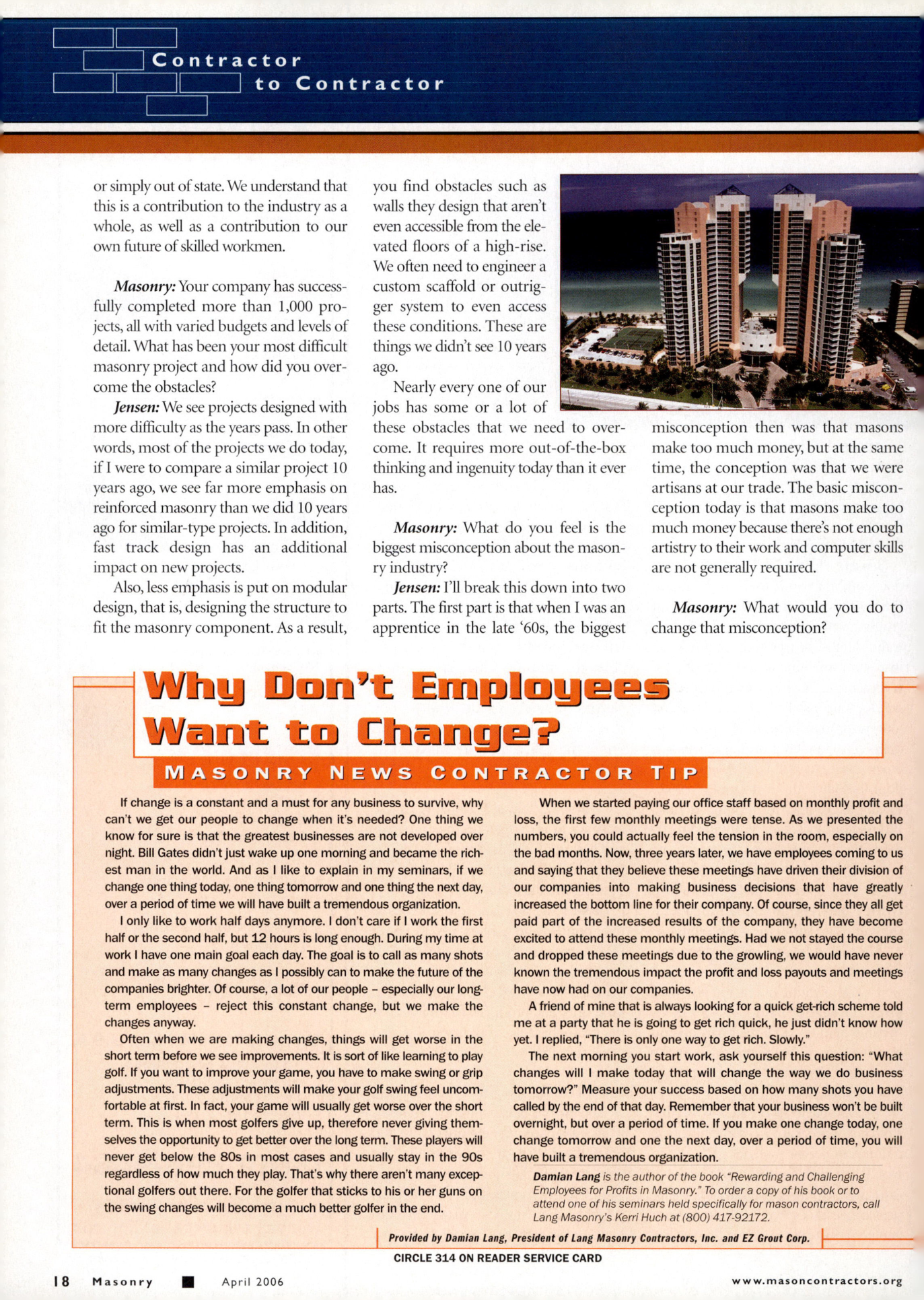 Masonry Magazine April 2006 Page. 20