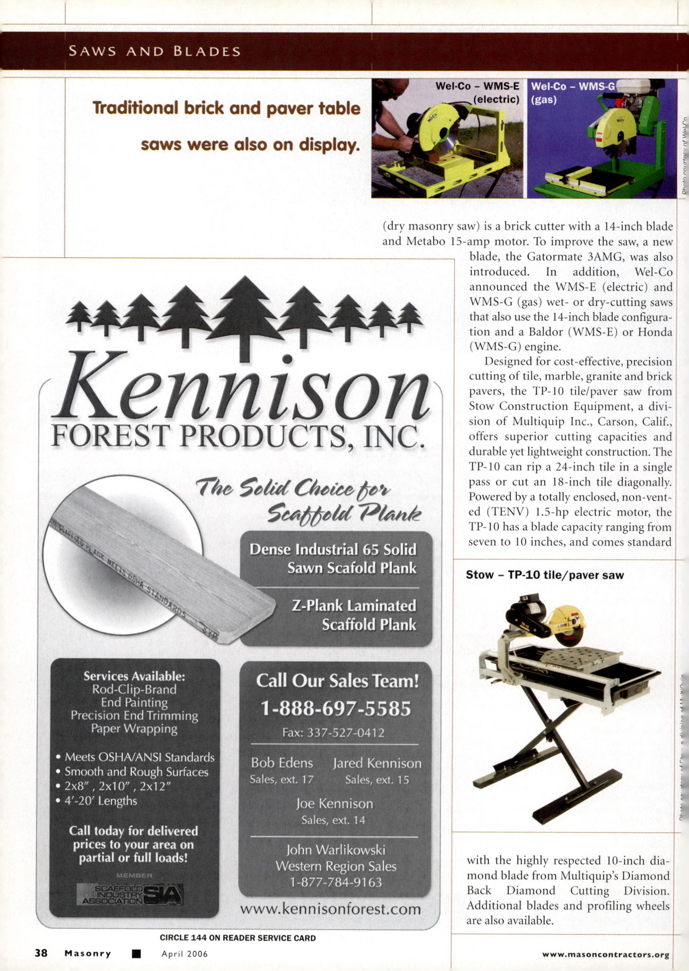 Masonry Magazine April 2006 Page. 40
