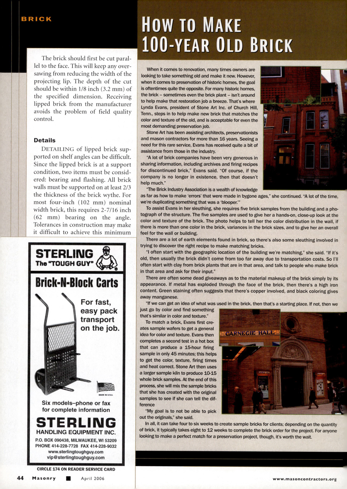 Masonry Magazine April 2006 Page. 46