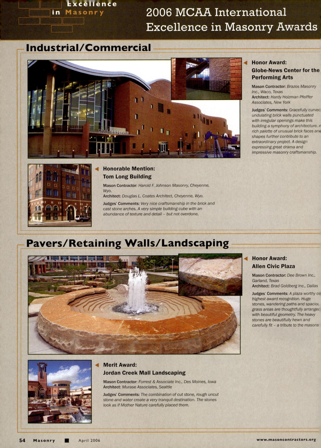 Masonry Magazine April 2006 Page. 56