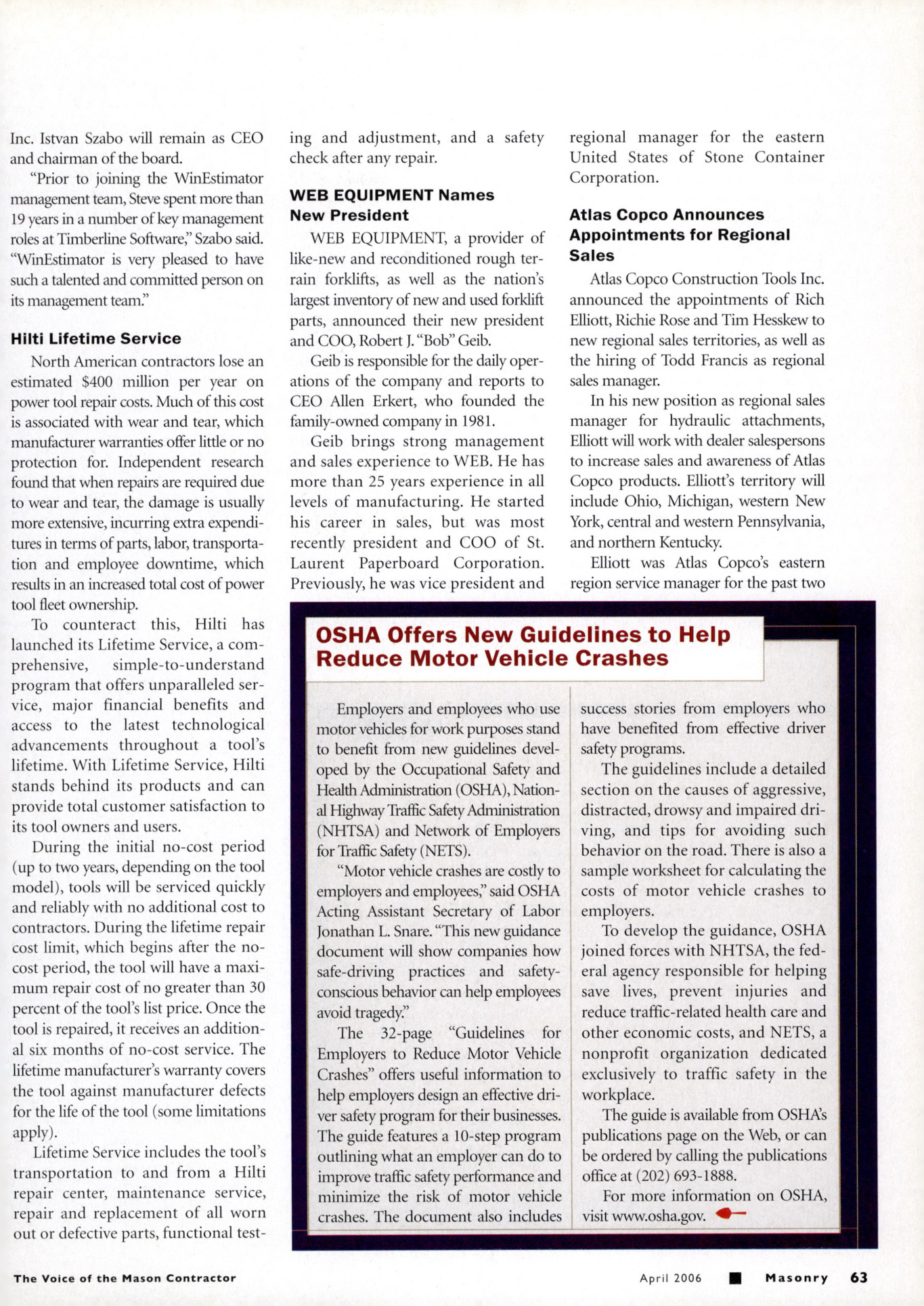 Masonry Magazine April 2006 Page. 65