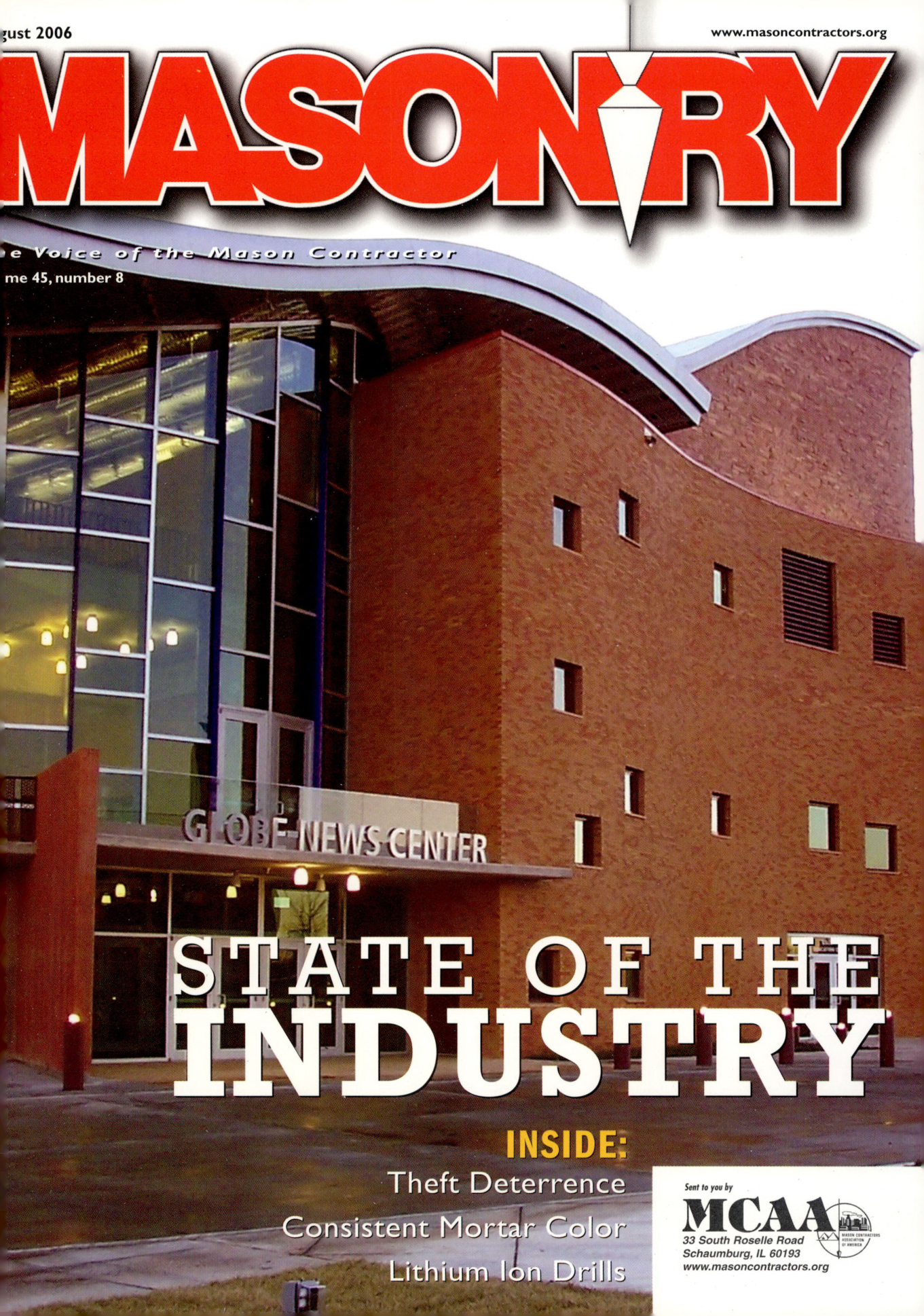 Masonry Magazine August 2006 Page. 1