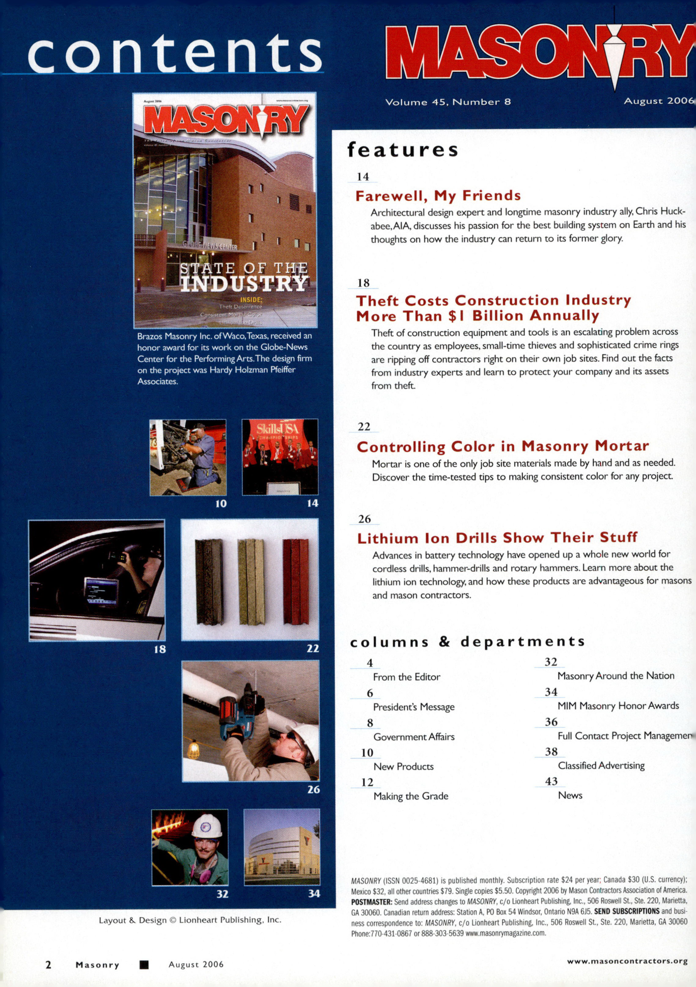 Masonry Magazine August 2006 Page. 4