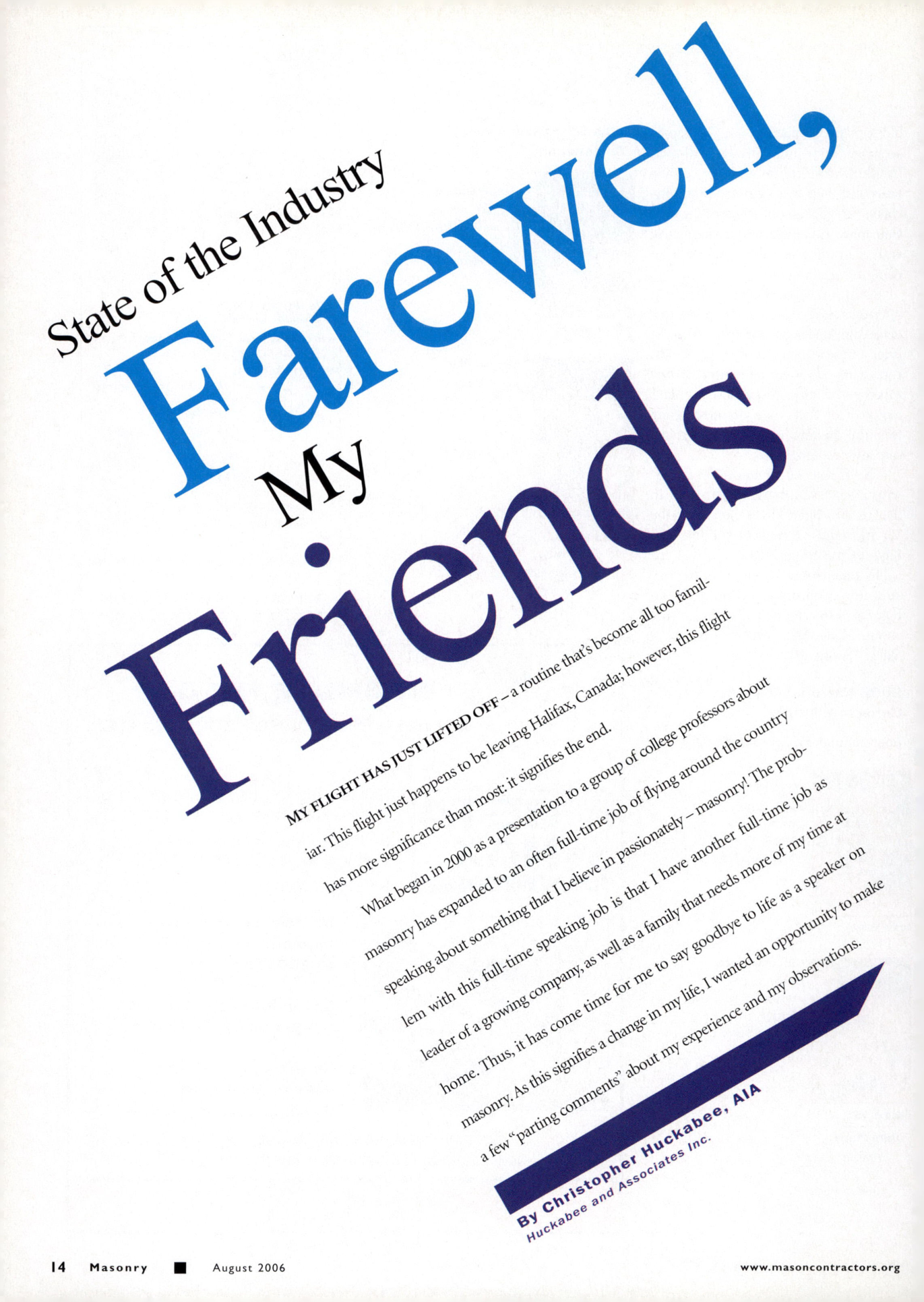 Masonry Magazine August 2006 Page. 16