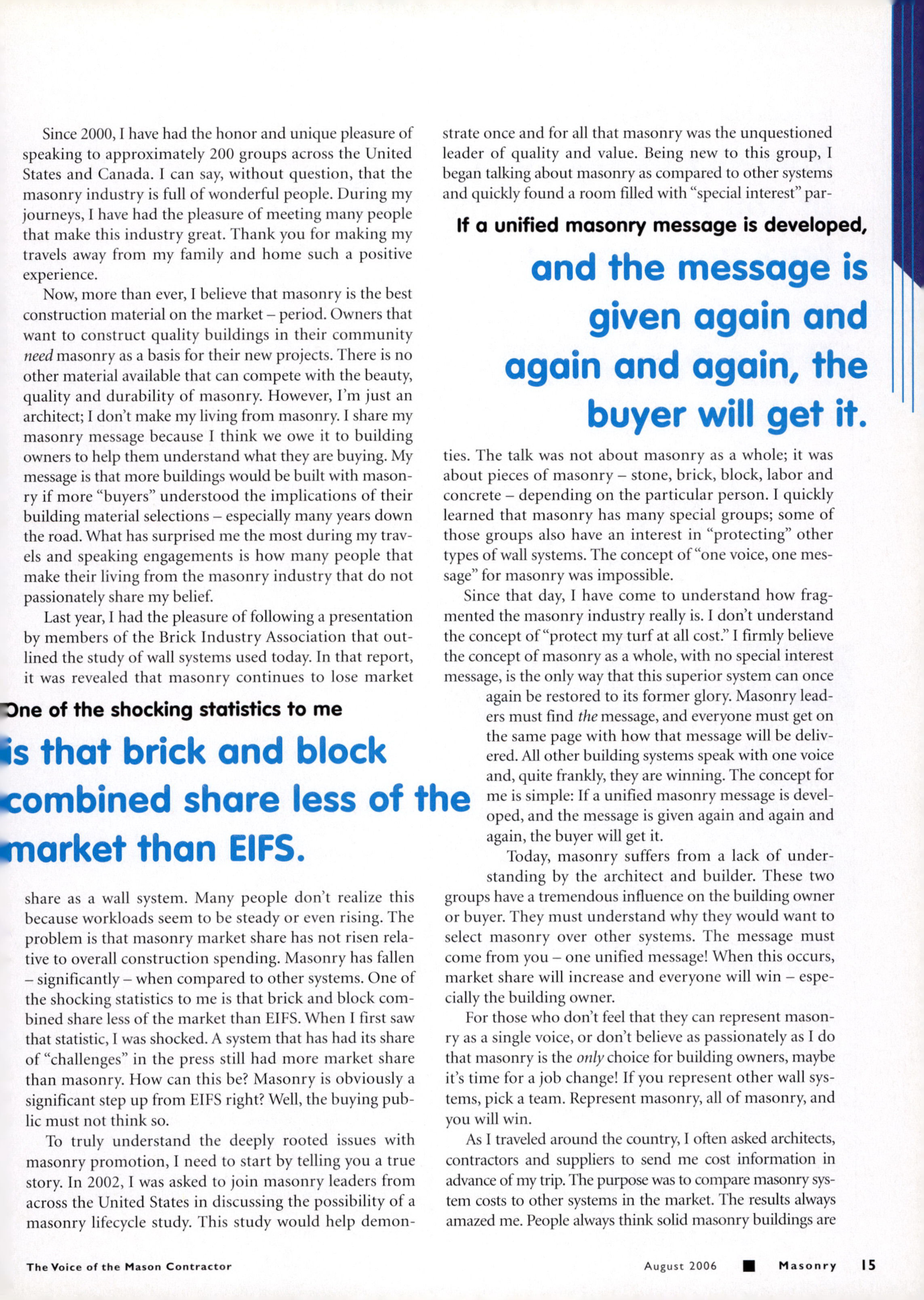 Masonry Magazine August 2006 Page. 17