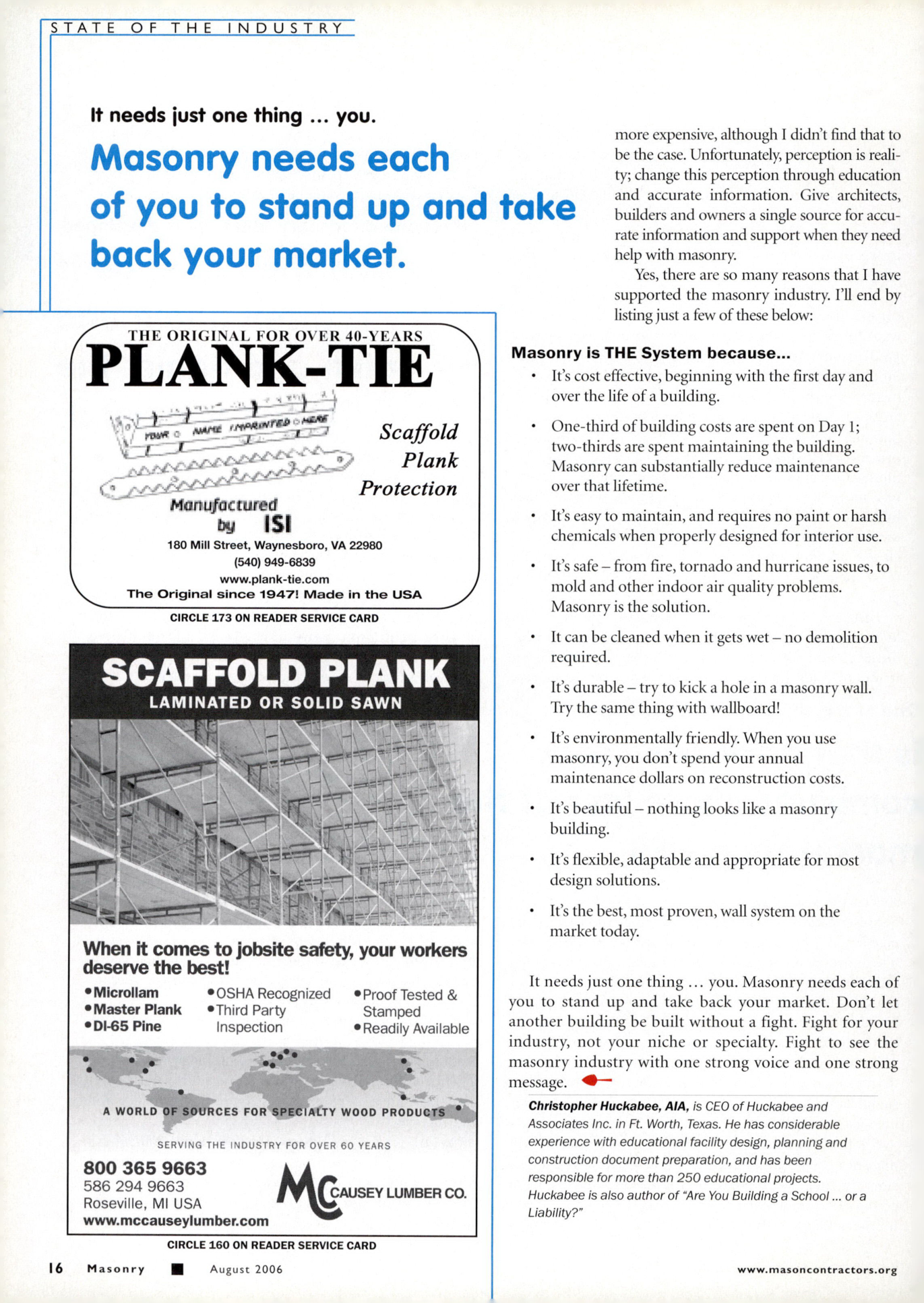 Masonry Magazine August 2006 Page. 18