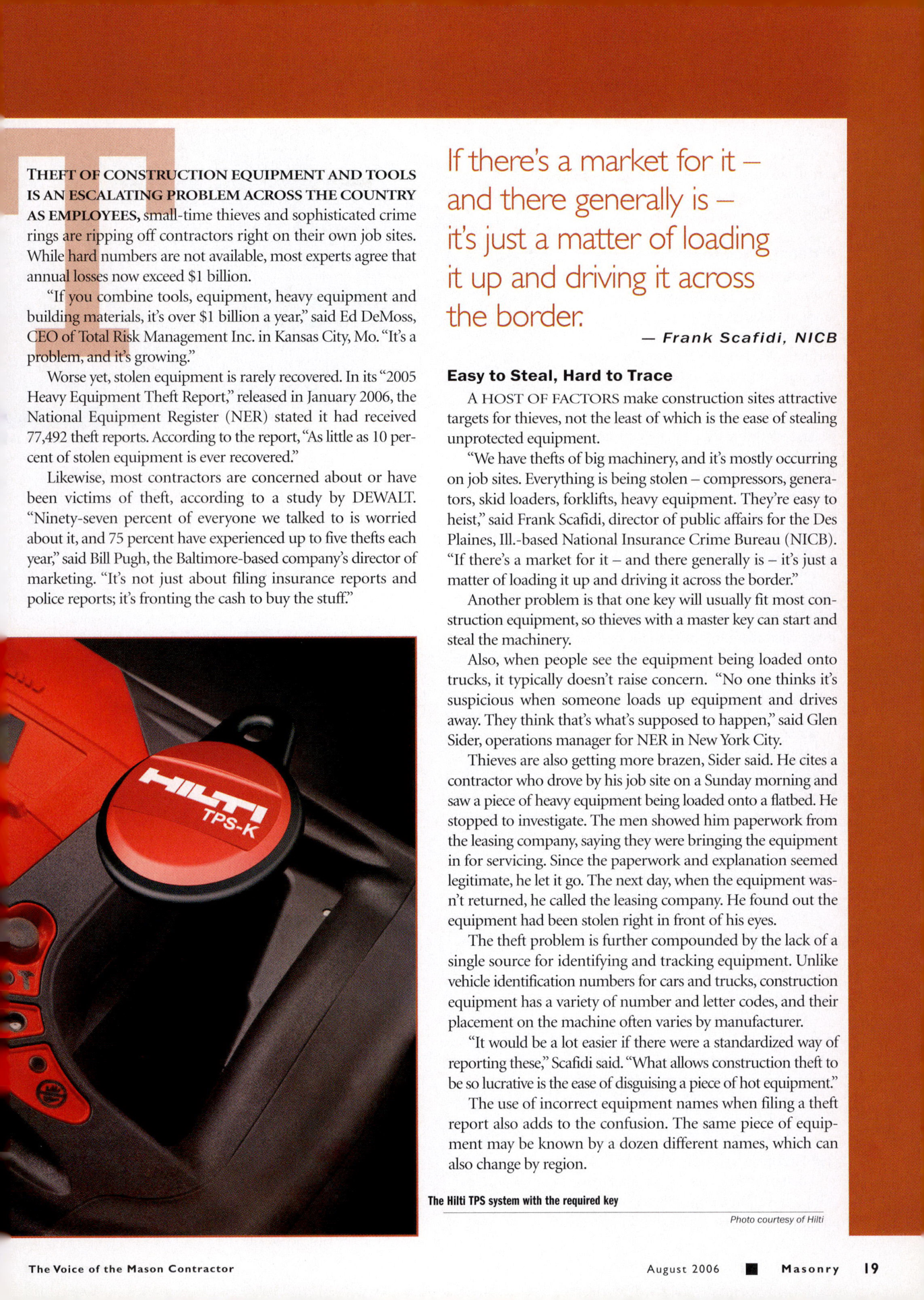 Masonry Magazine August 2006 Page. 21