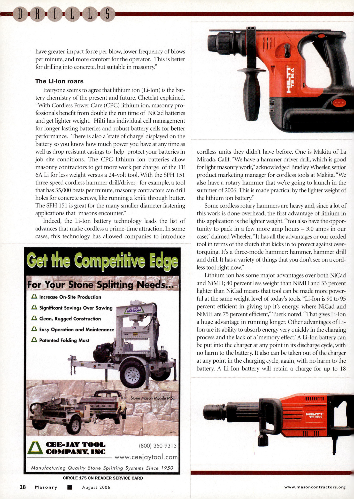 Masonry Magazine August 2006 Page. 30