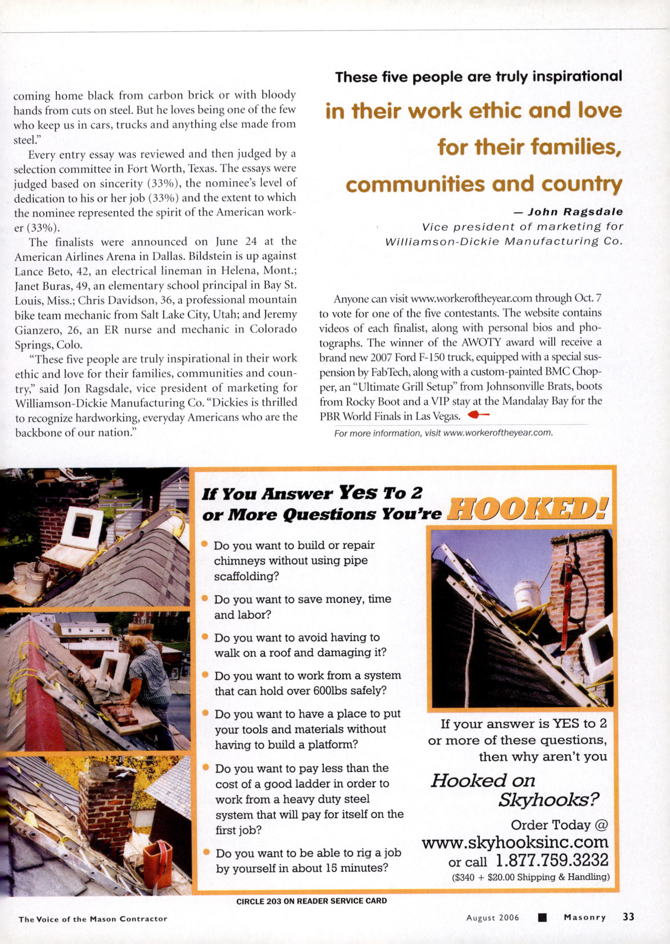 Masonry Magazine August 2006 Page. 35