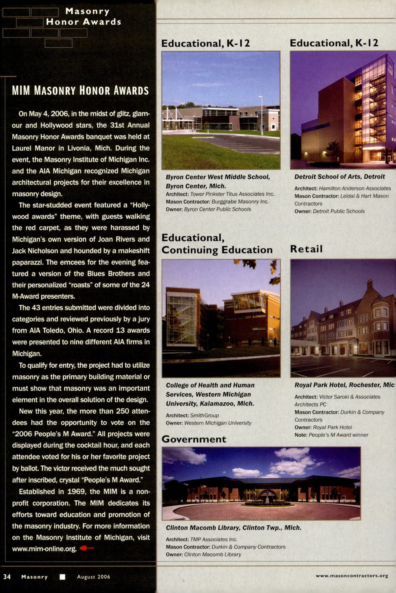 Masonry Magazine August 2006 Page. 36