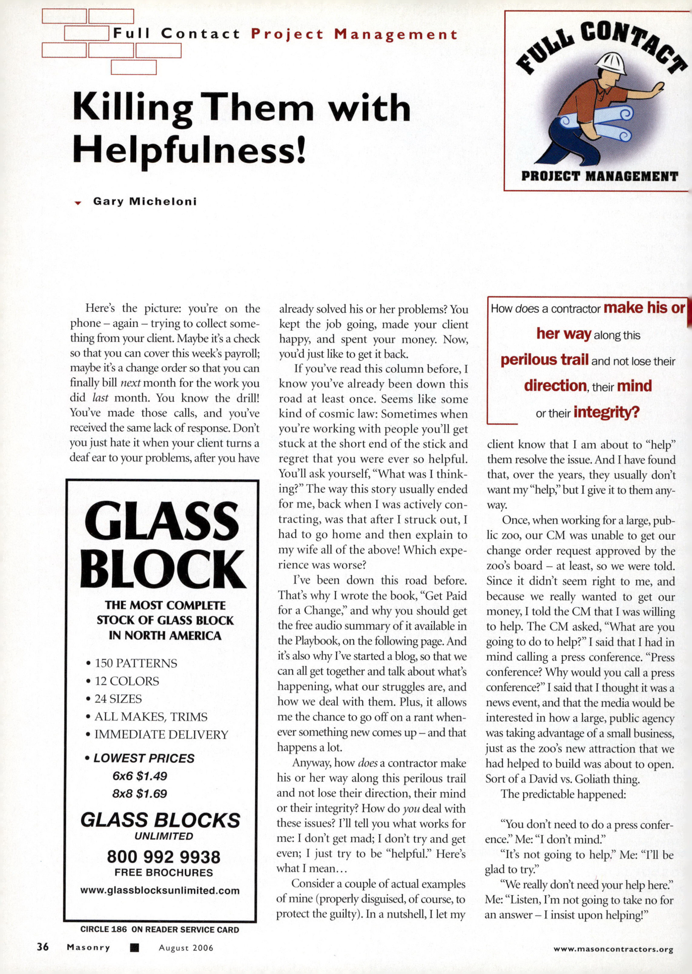 Masonry Magazine August 2006 Page. 38