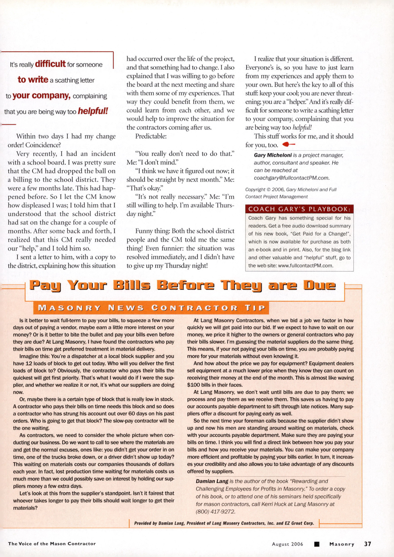 Masonry Magazine August 2006 Page. 39