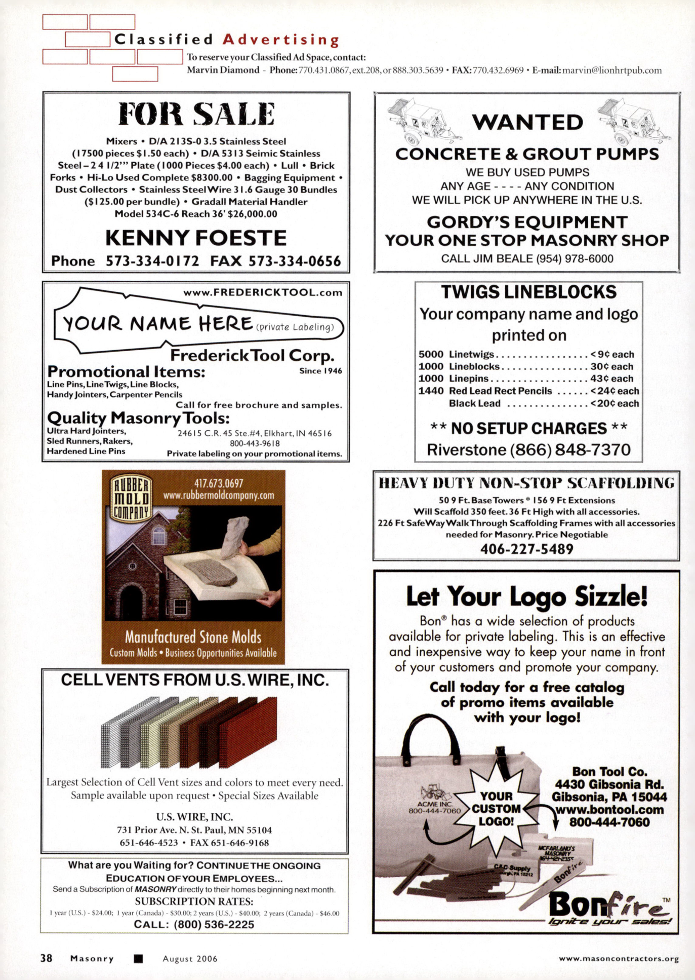Masonry Magazine August 2006 Page. 40