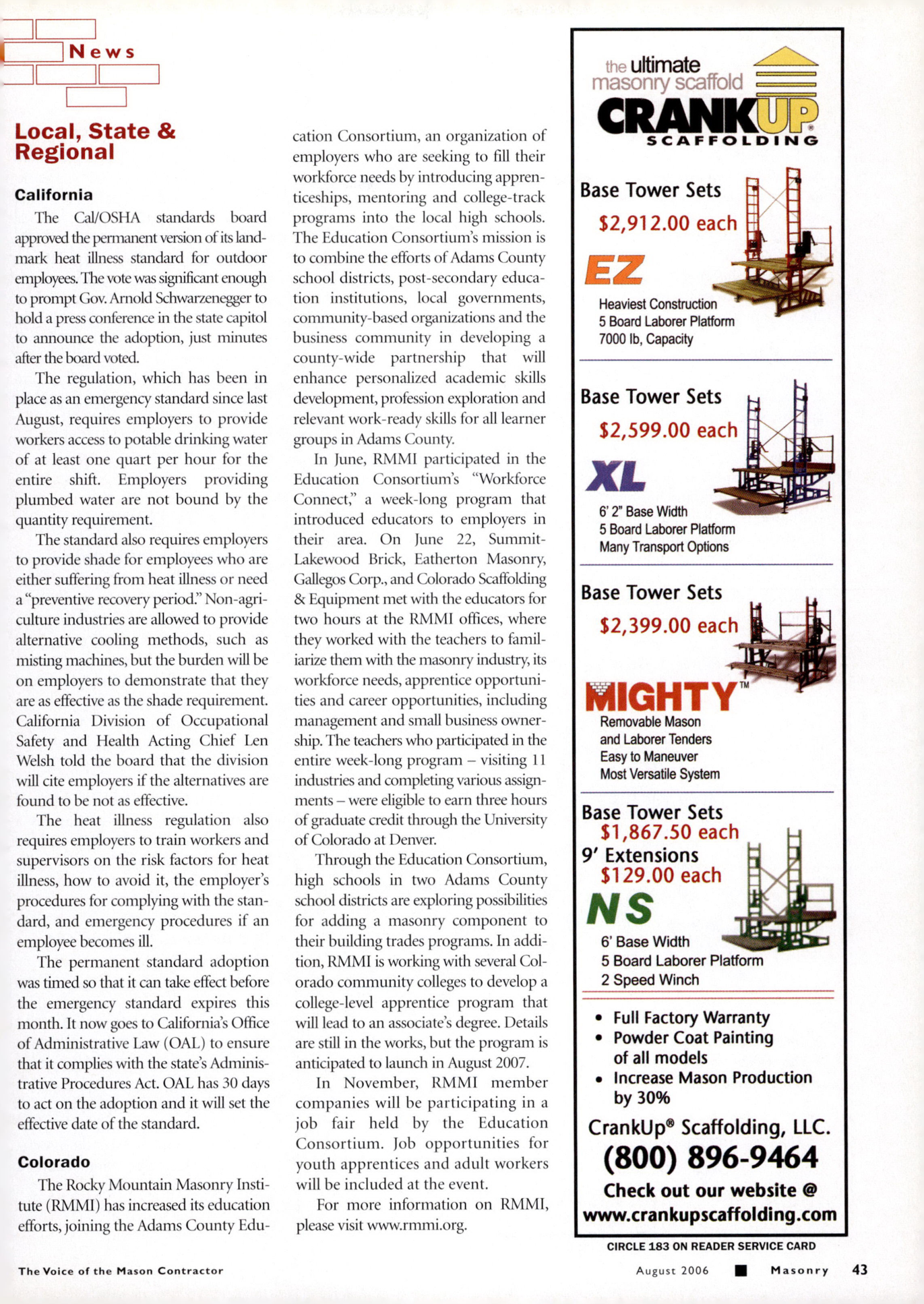 Masonry Magazine August 2006 Page. 45