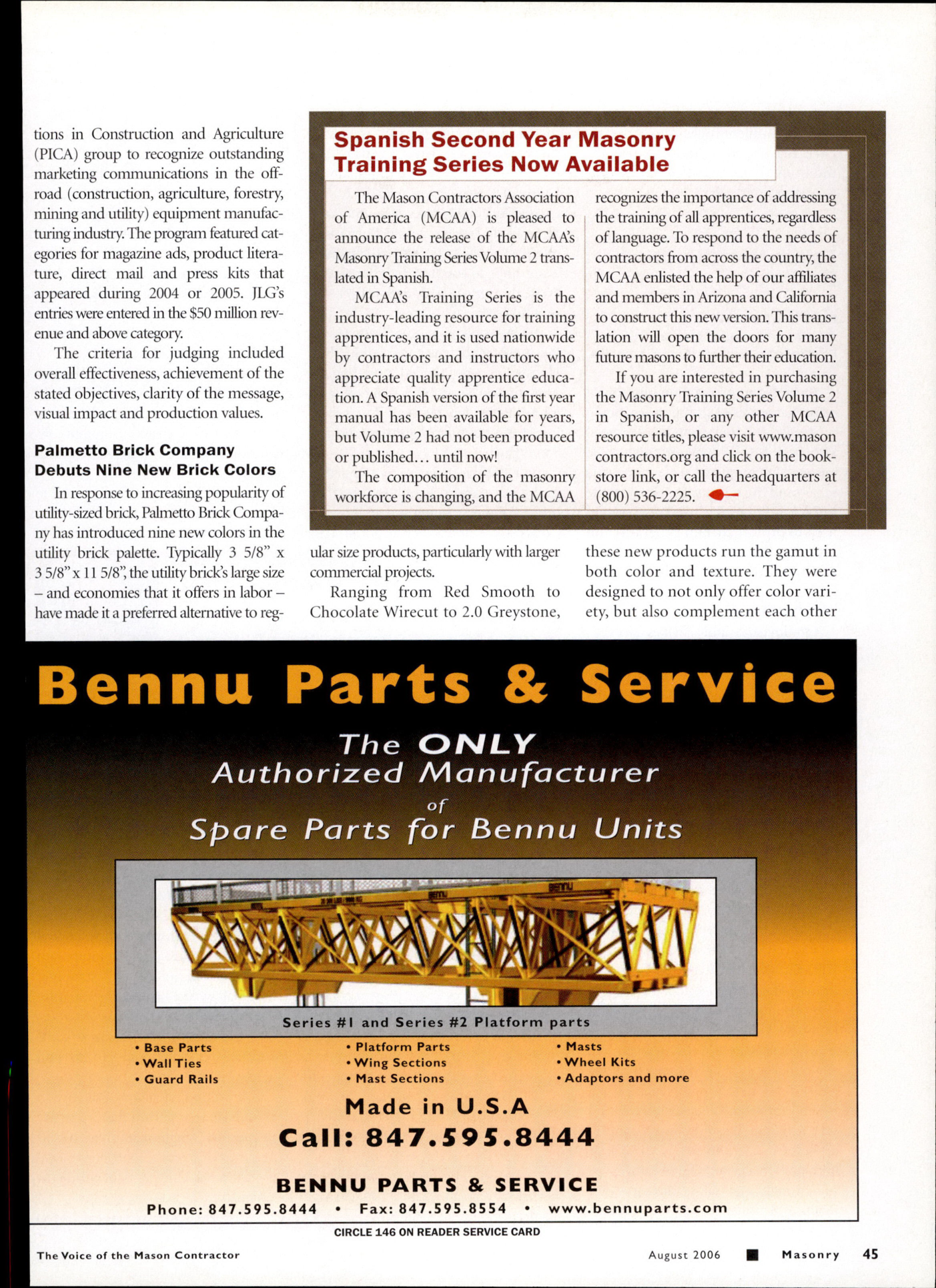 Masonry Magazine August 2006 Page. 47