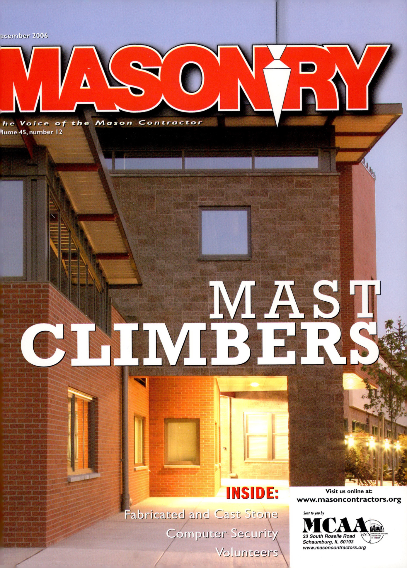 Masonry Magazine December 2006 Page. 1