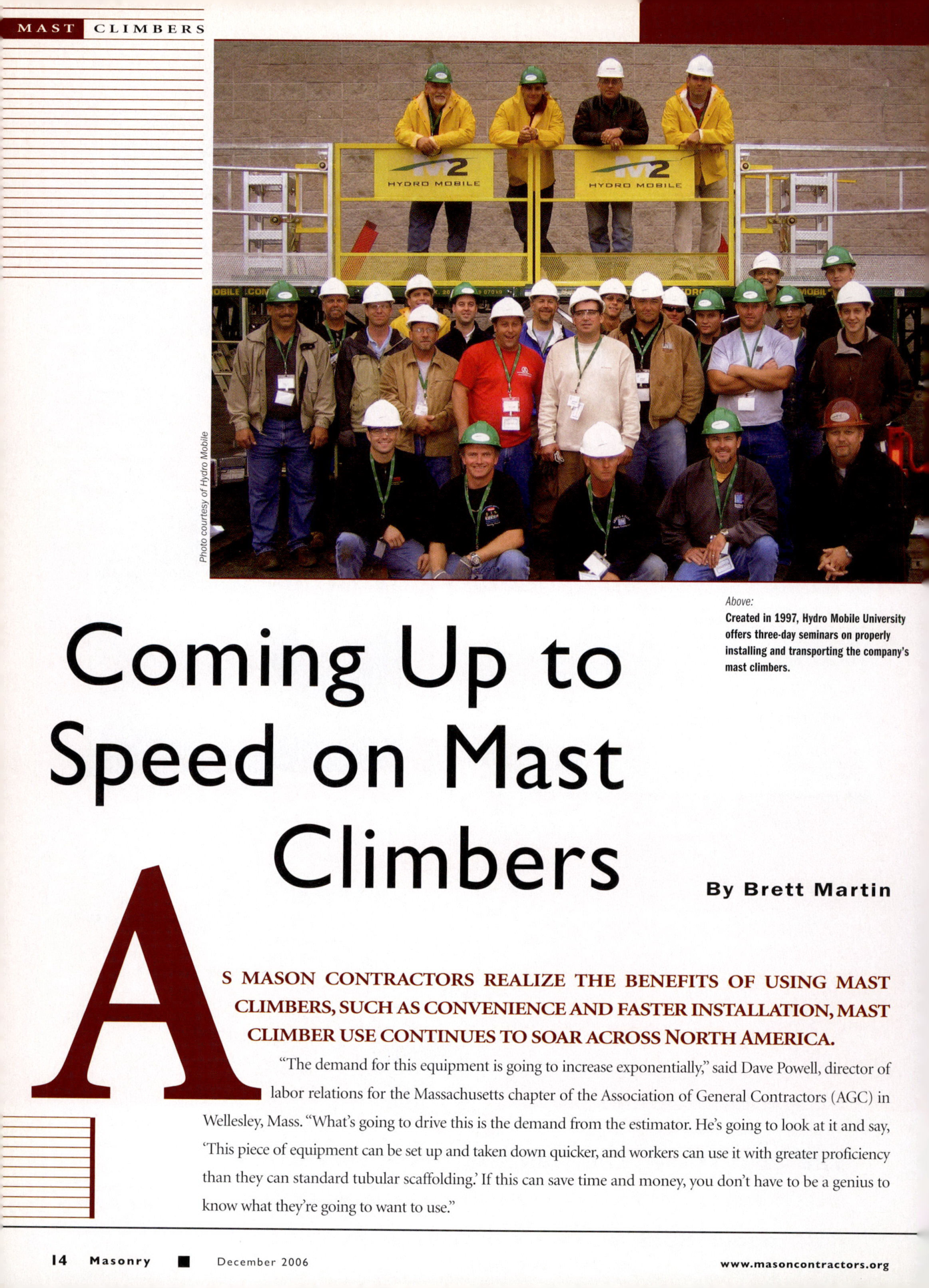 Masonry Magazine December 2006 Page. 16