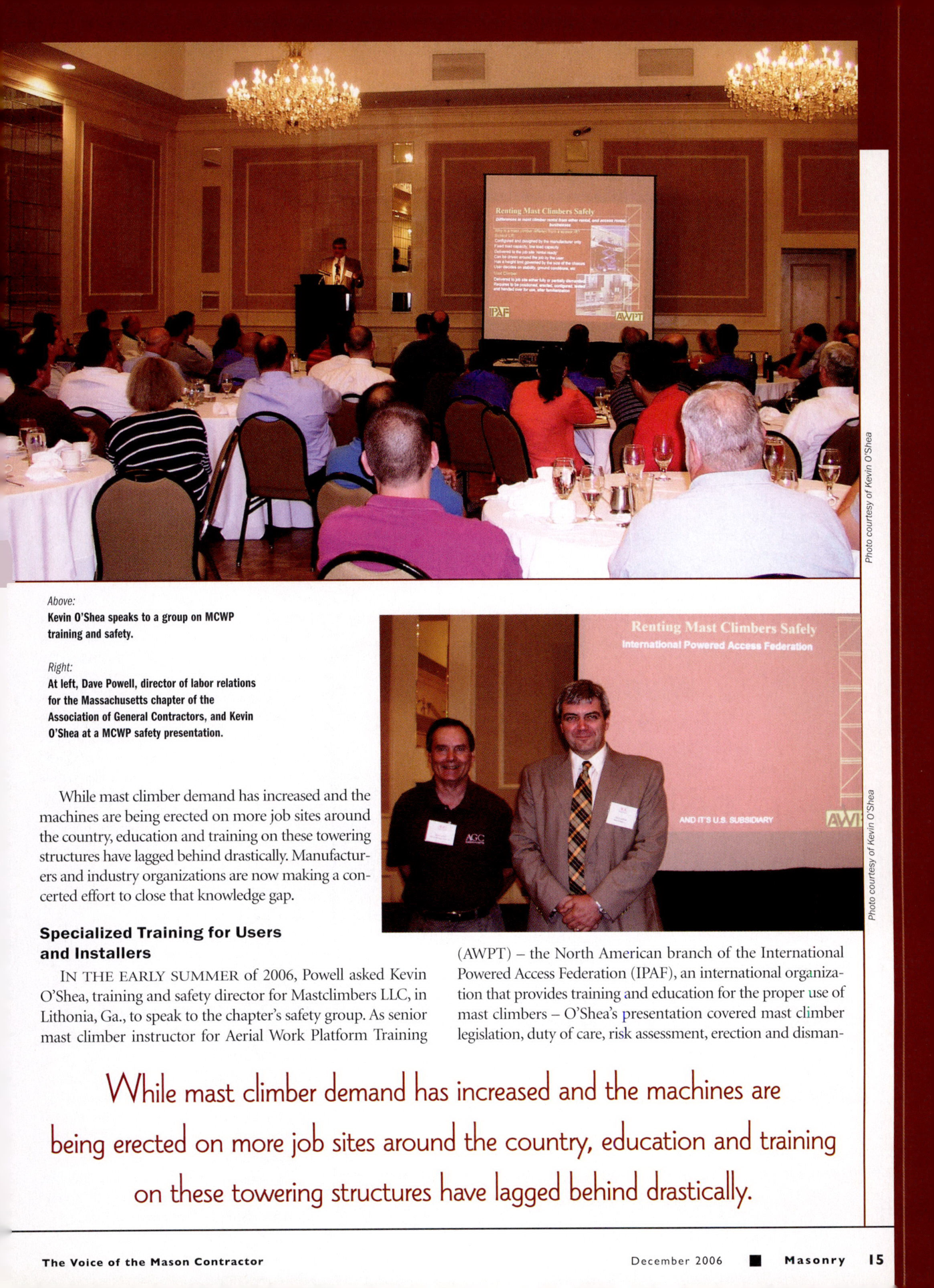 Masonry Magazine December 2006 Page. 17