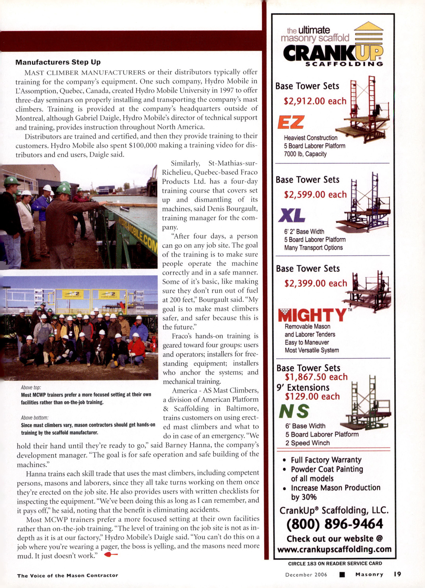 Masonry Magazine December 2006 Page. 21