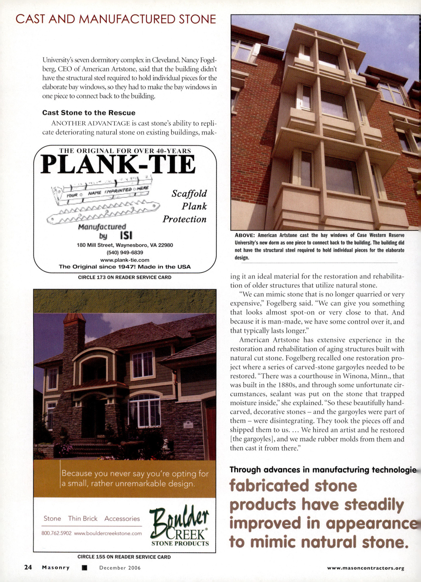 Masonry Magazine December 2006 Page. 26